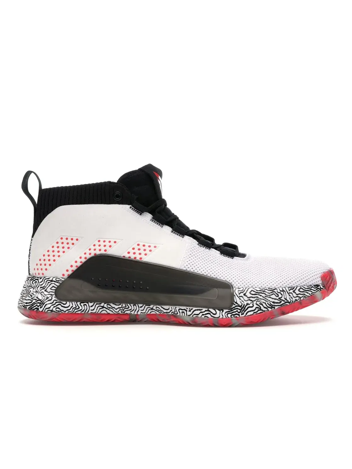 Мужские кроссовки для баскетбола Dame 5 Adidas — изображение 1 из 4, белый/черный/красный