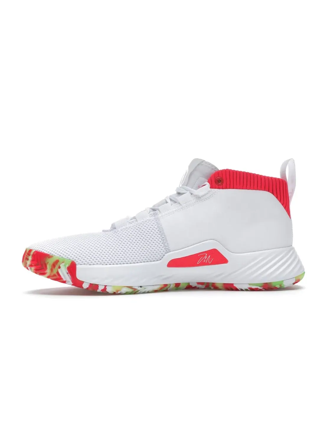 Мужские кроссовки с шнуровкой Adidas Dame 5 — изображение 3 из 4, белый/мульти/белый