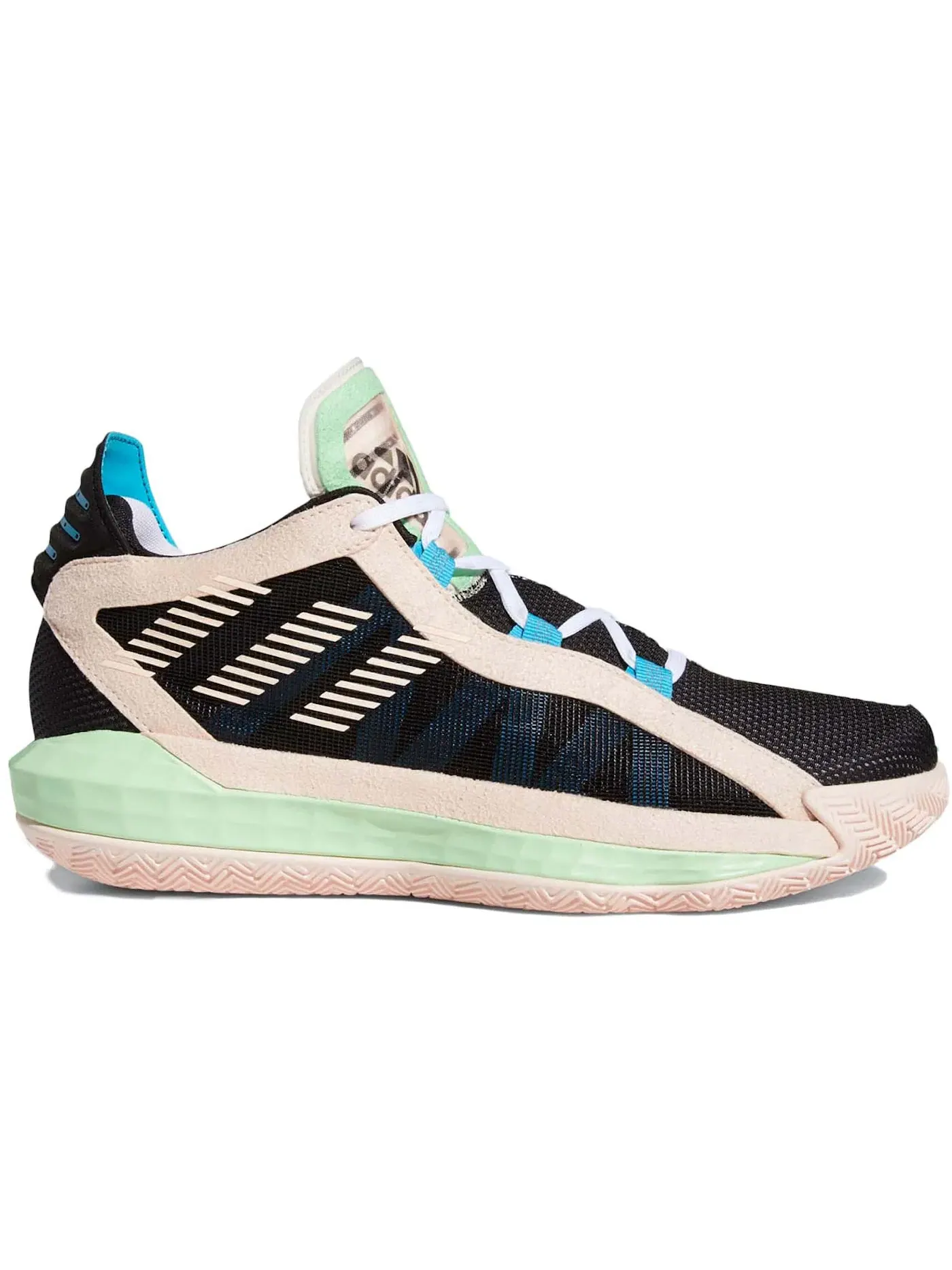 Мужские кроссовки для баскетбола Adidas Dame 6 — изображение 1 из 1, черный/белый
