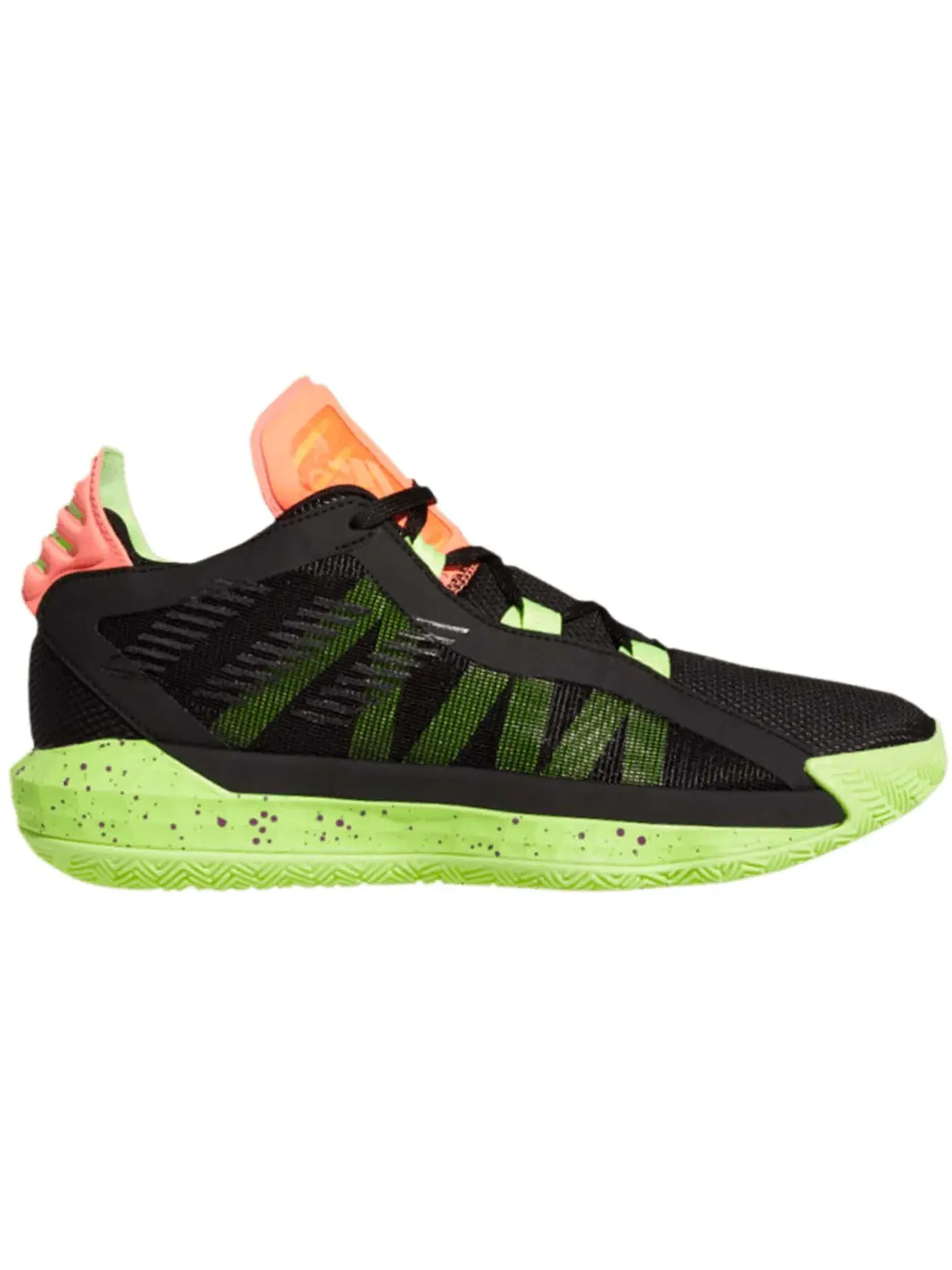 Мужские кроссовки с принтом Adidas Dame 6 — изображение 1 из 1, зеленый/фиолетовый