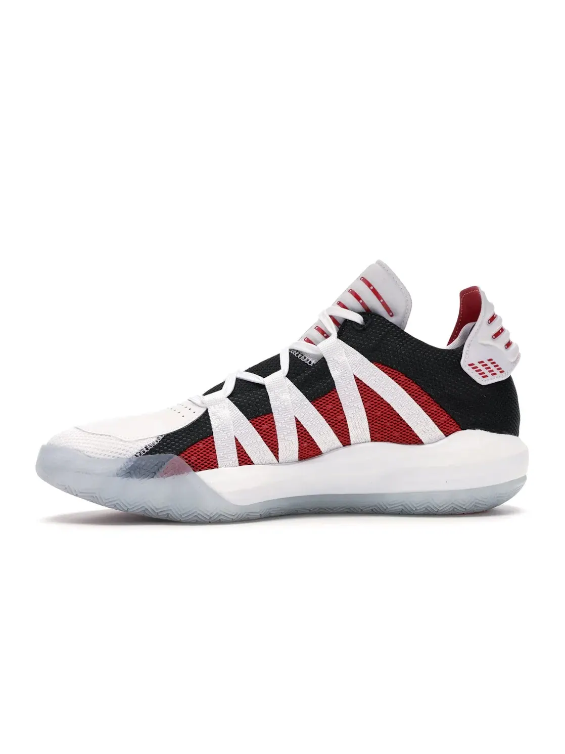Мужские кроссовки для баскетбола с высокими характеристиками Adidas Dame 6 — изображение 3 из 4, белый//черный