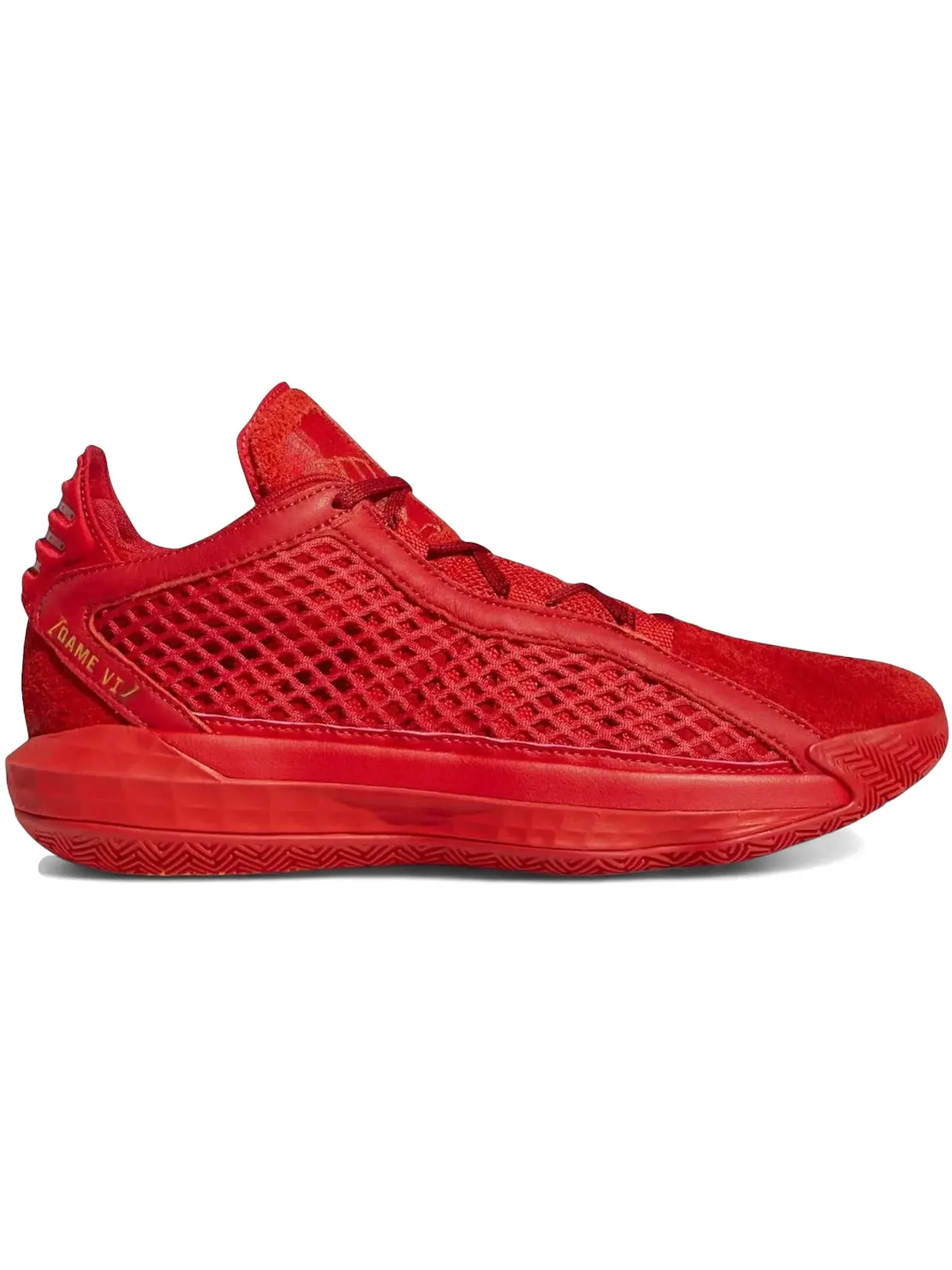 Мужские кроссовки для баскетбола Adidas Dame 6 Leather — изображение 1 из 1, золотистый металлик