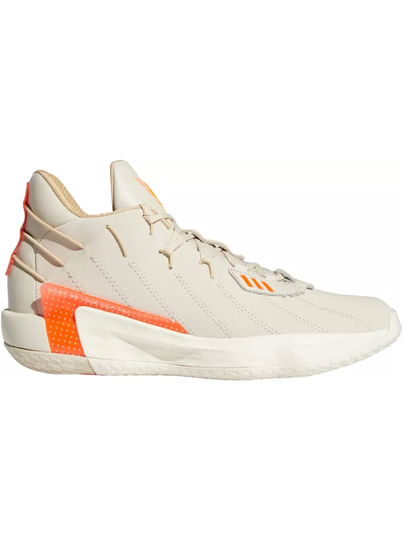 Мужские кроссовки для баскетбола Adidas Dame 7 — изображение 1 из 1, красный кремовый белый