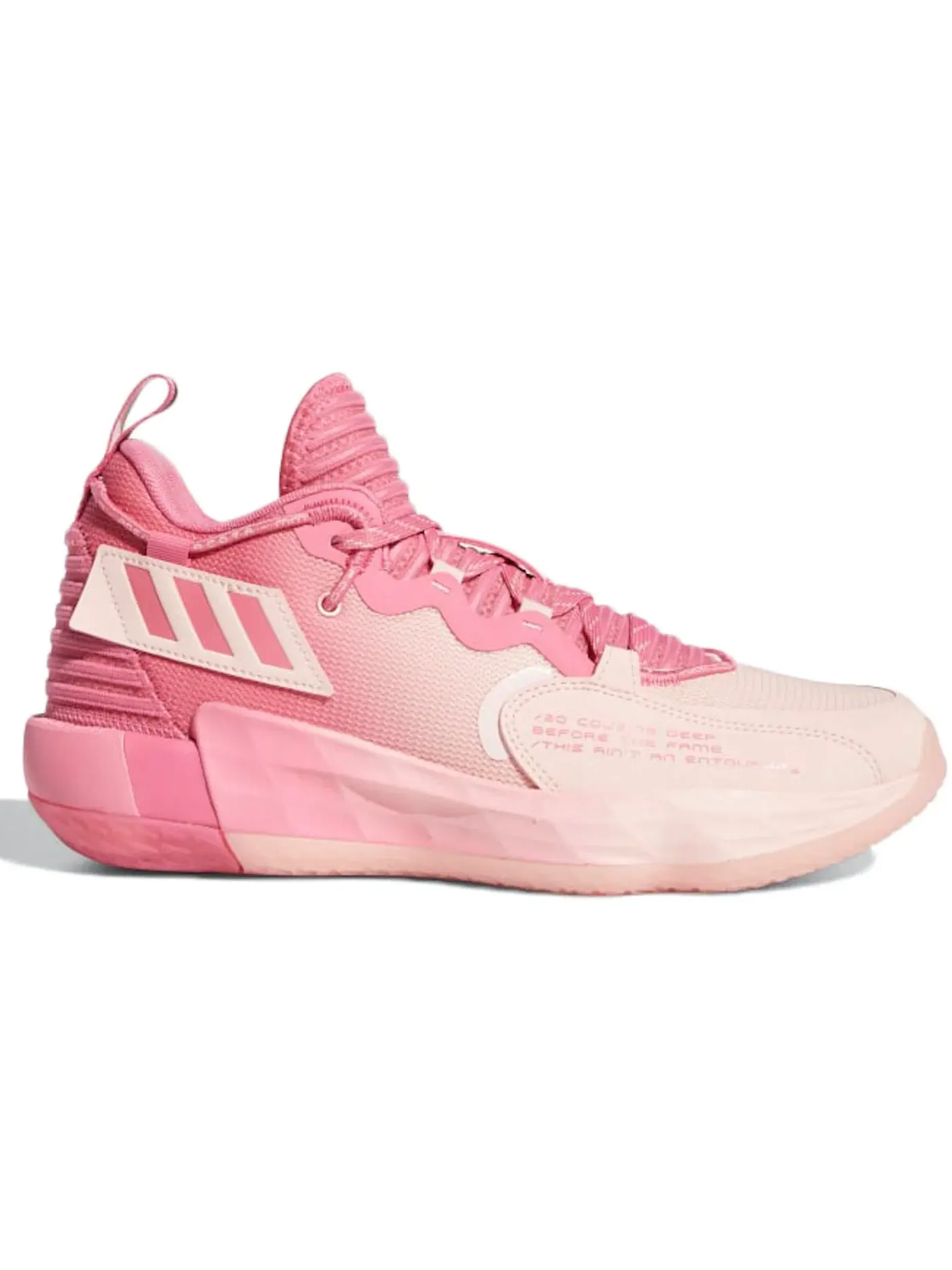 Мужские кроссовки для баскетбола Adidas Dame 7 EXTPLY D.O.L.L.A. — изображение 1 из 1, розовый/розовый/белый