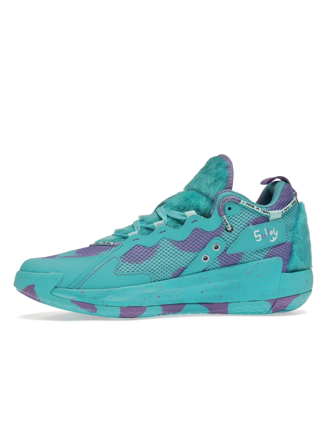 Мужские баскетбольные кроссовки с дизайном Monsters Inc. Adidas Dame 7 EXTPLY Adidas — изображение 3 из 4, голубой/голубой