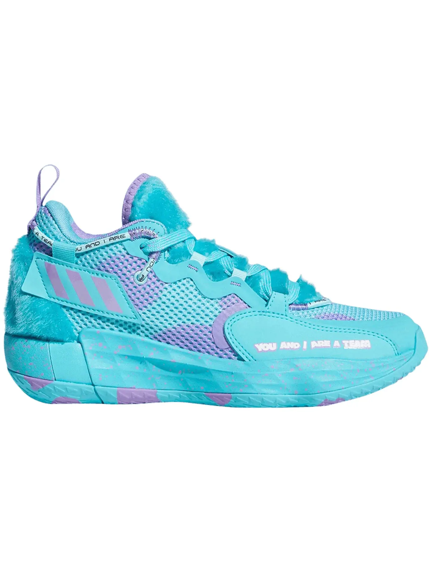 Детские кроссовки для активного спорта Adidas Dame 7 EXTPLY Monsters Inc. Sulley — изображение 1 из 1, голубой/голубой