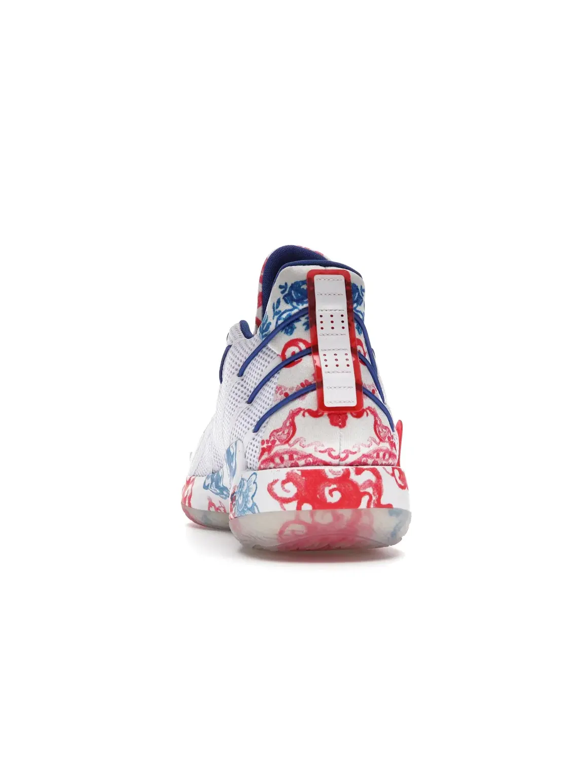 Мужские баскетбольные кроссовки с принтом Adidas Dame 7 Adidas — изображение 4 из 4, белый/синий/красный