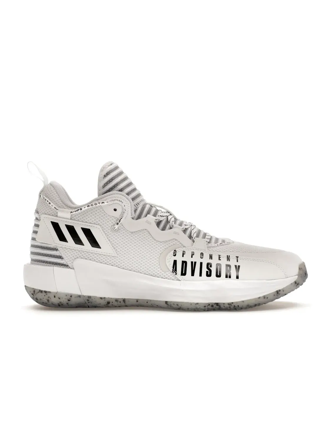 Мужские кроссовки с принтом Adidas Dame 7 EXTPLY — изображение 1 из 4, белый/черный/белый