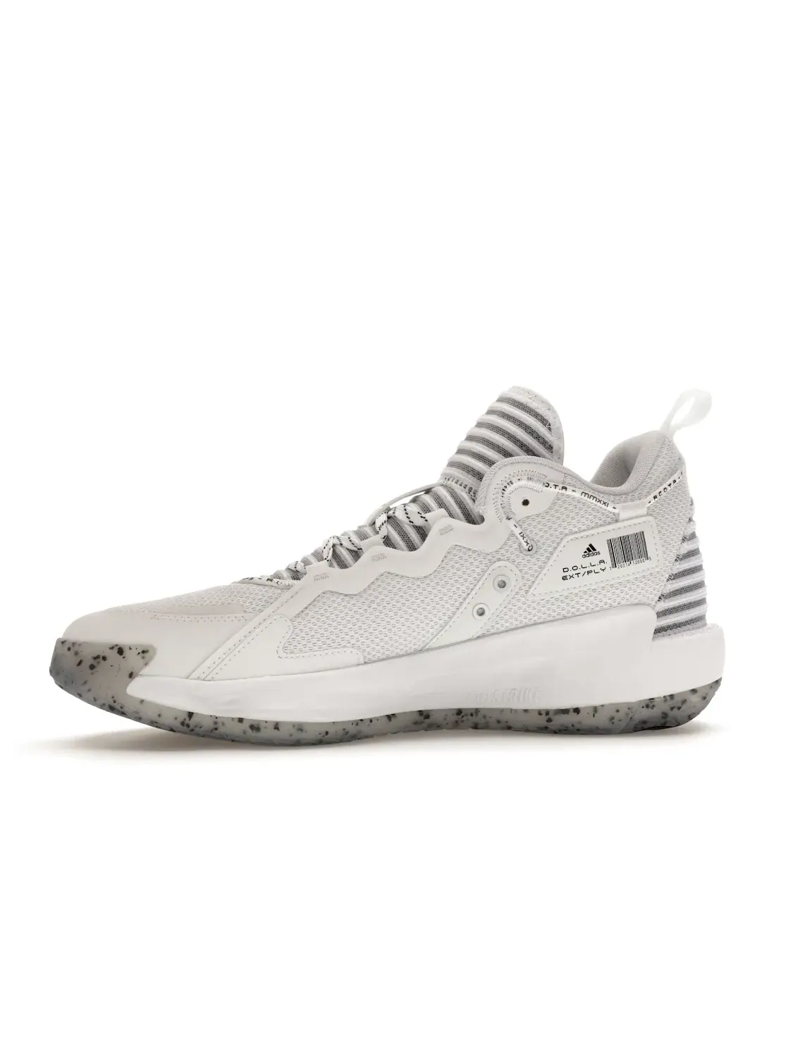 Мужские кроссовки с принтом Adidas Dame 7 EXTPLY — изображение 3 из 4, белый/черный/белый