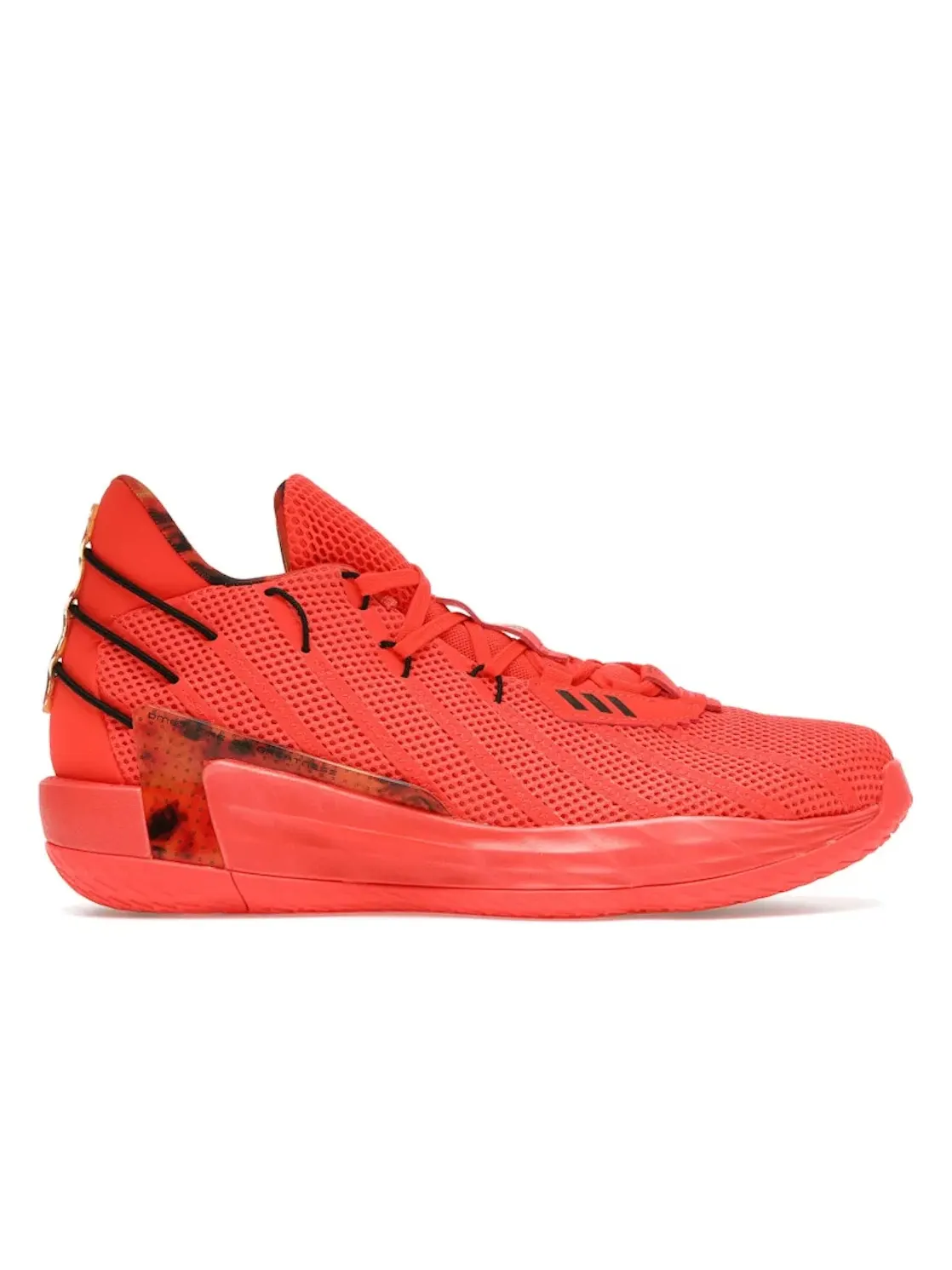 Мужские кроссовки для баскетбола Dame 7 Fire Of Greatness Adidas — изображение 1 из 4, красный черный желтый