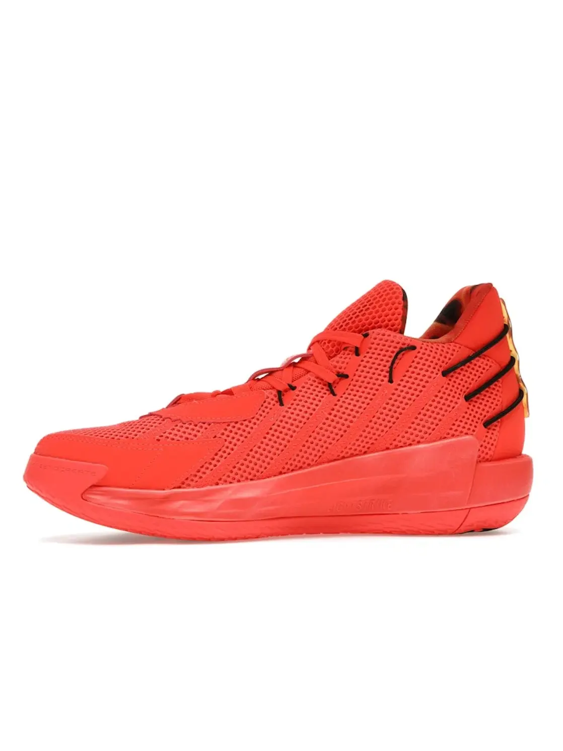 Мужские кроссовки для баскетбола Dame 7 Fire Of Greatness Adidas — изображение 3 из 4, красный черный желтый