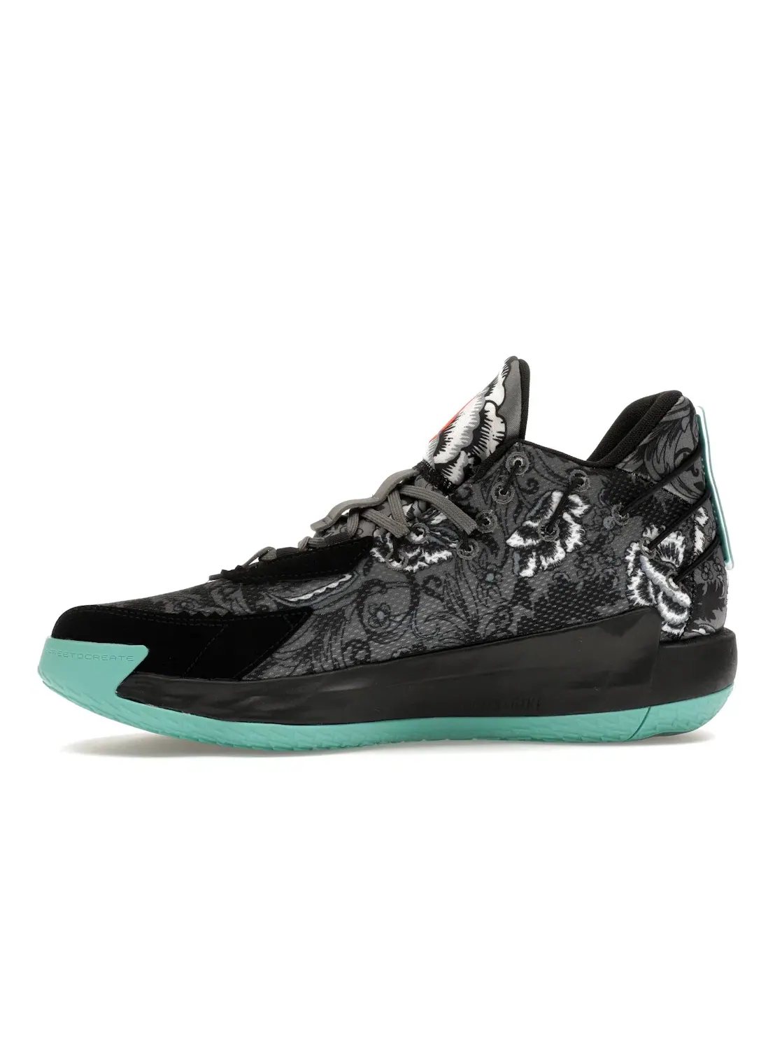 Мужские кроссовки с принтом Adidas Dame 7 — изображение 3 из 4, черный/серый