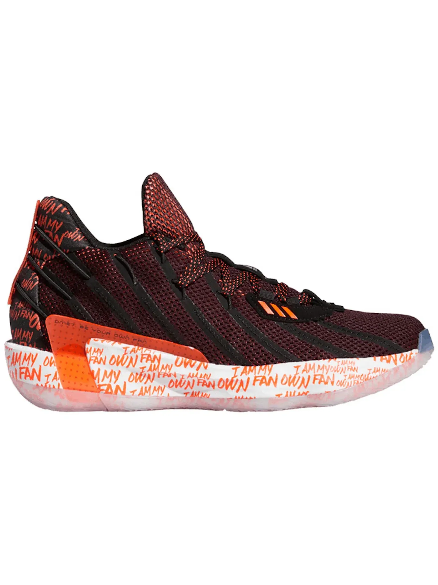 Мужские кроссовки для баскетбола Adidas Dame 7 — изображение 1 из 1, черный/красный/белый
