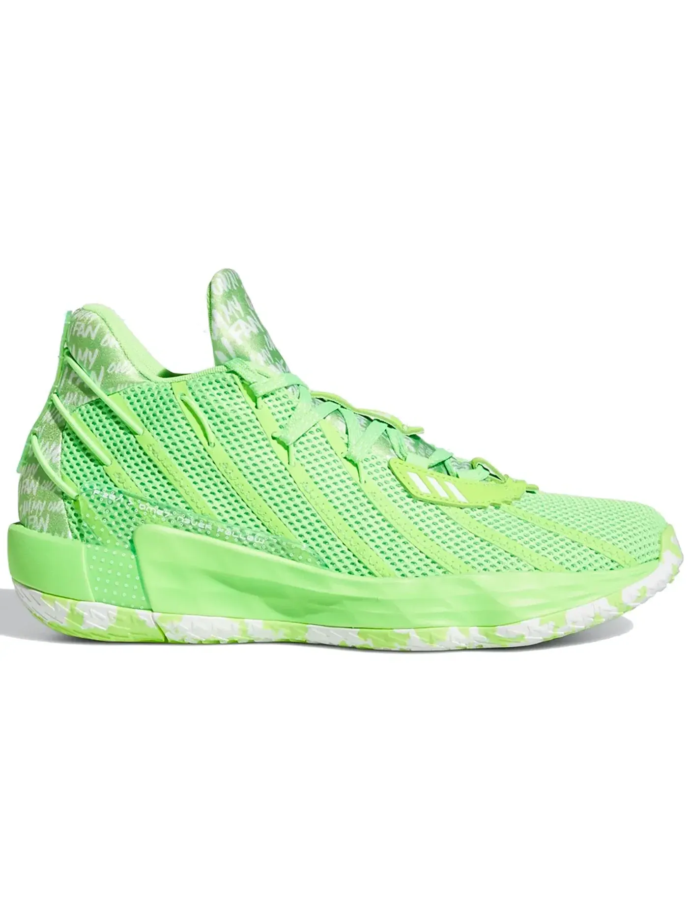 Мужские кроссовки для баскетбола Adidas Dame 7 I Am My Own Fan — изображение 1 из 1, зеленый белый зеленый