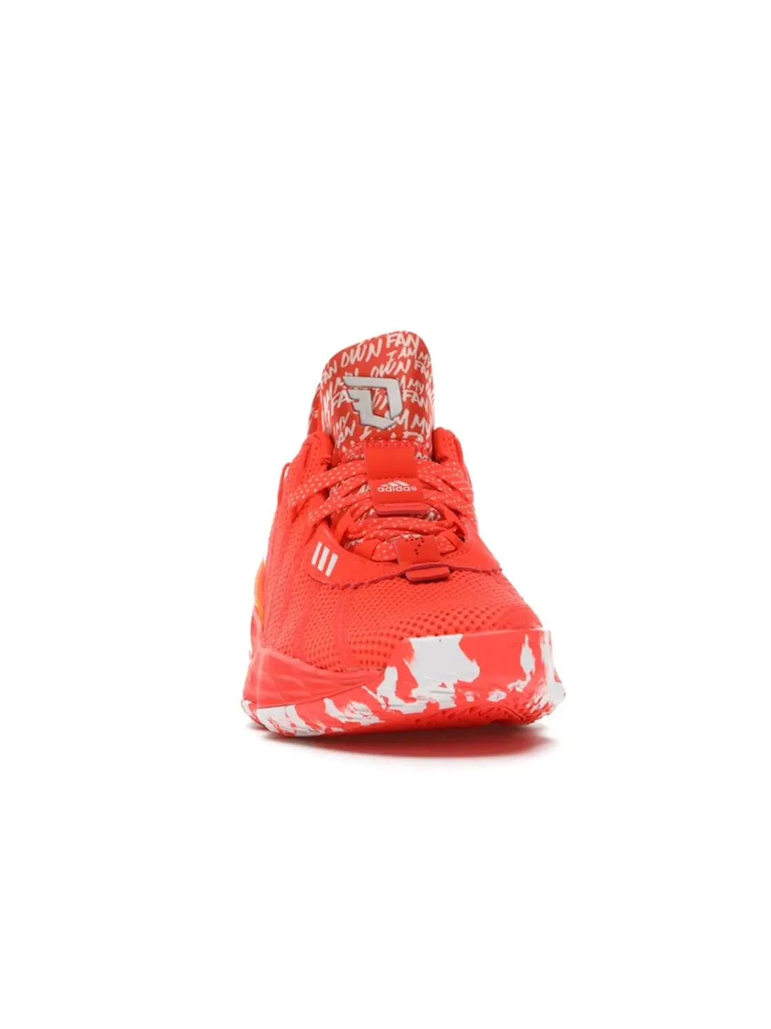 Мужские кроссовки для баскетбола Adidas Dame 7 — изображение 2 из 4, красный/белый/красный