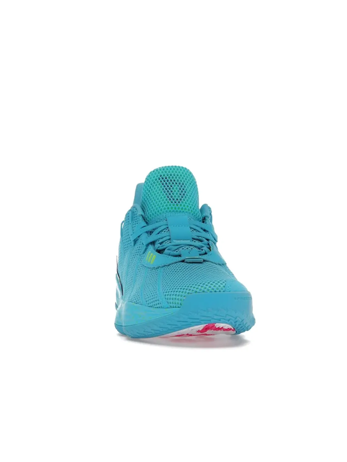 Мужские баскетбольные кроссовки с принтом Adidas Dame 7 Adidas — изображение 2 из 4, голубой/розовый/зеленый