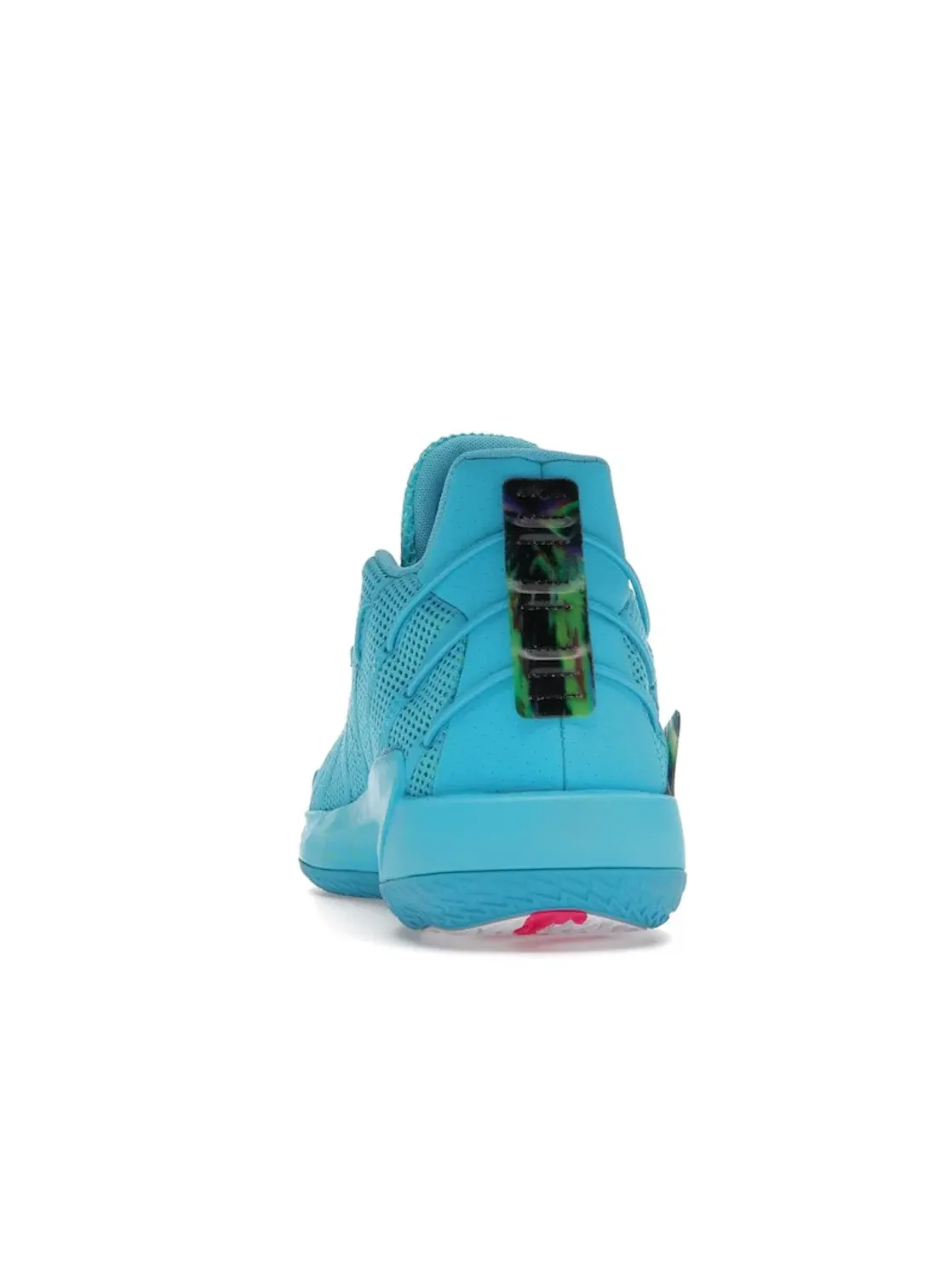 Мужские баскетбольные кроссовки с принтом Adidas Dame 7 Adidas — изображение 4 из 4, голубой/розовый/зеленый