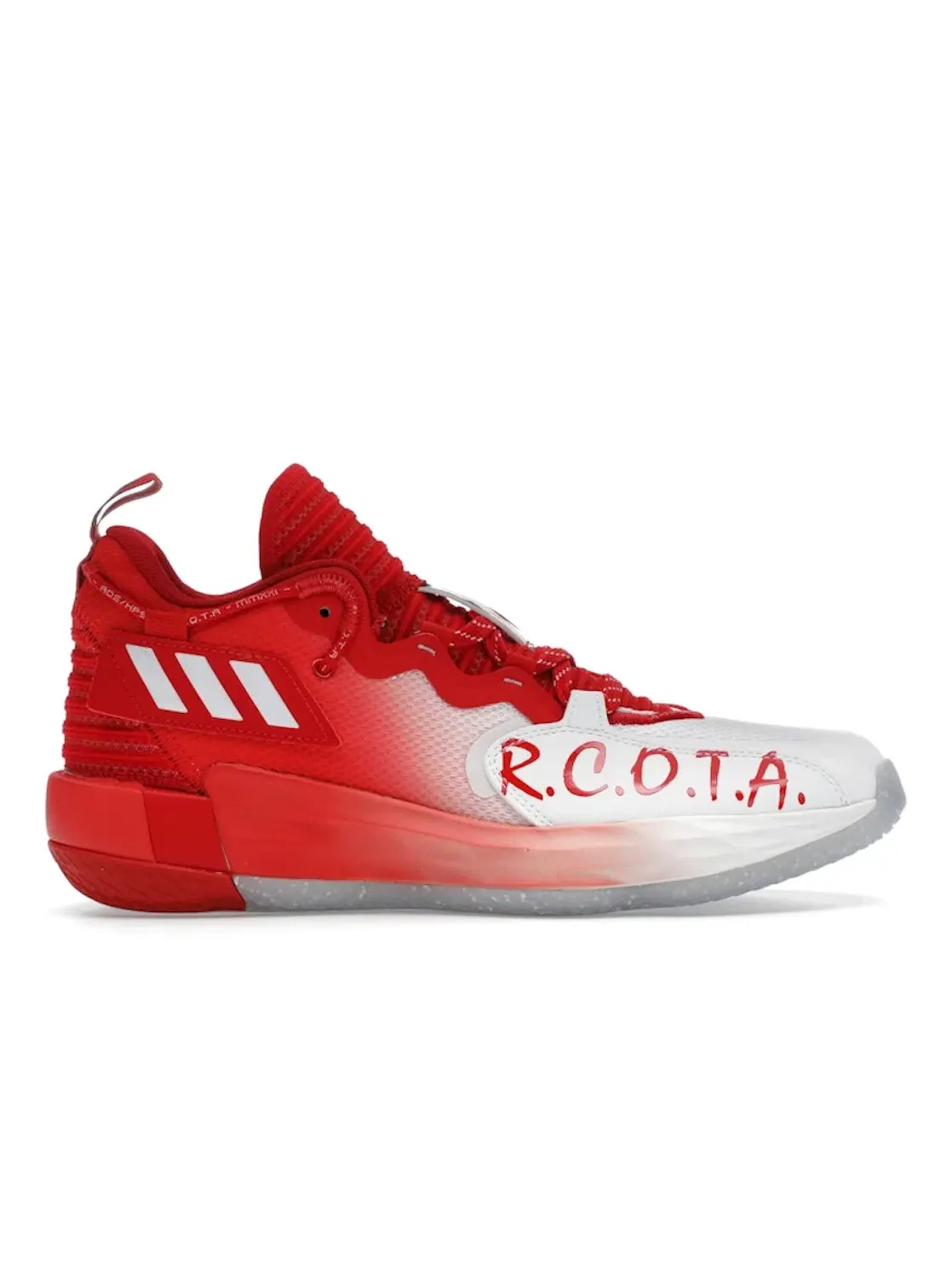 Мужские кроссовки для баскетбола с амортизацией Adidas Dame 7 — изображение 1 из 4, белый черный