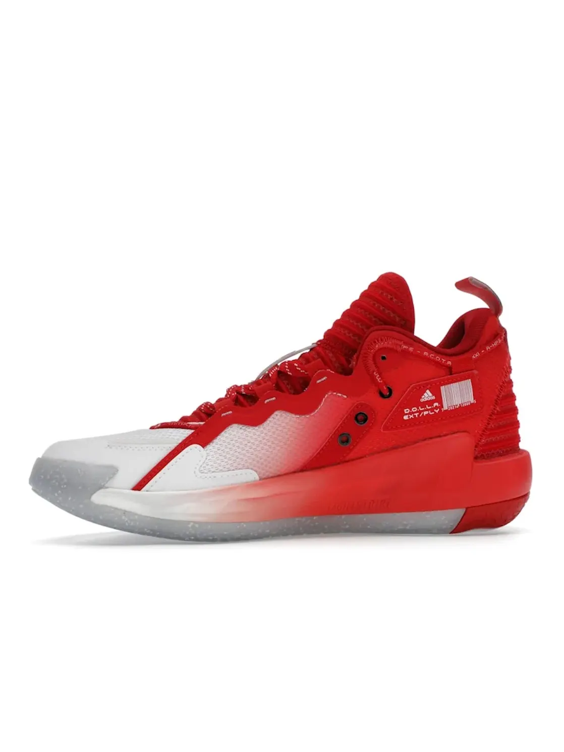 Мужские кроссовки для баскетбола с амортизацией Adidas Dame 7 — изображение 3 из 4, белый черный