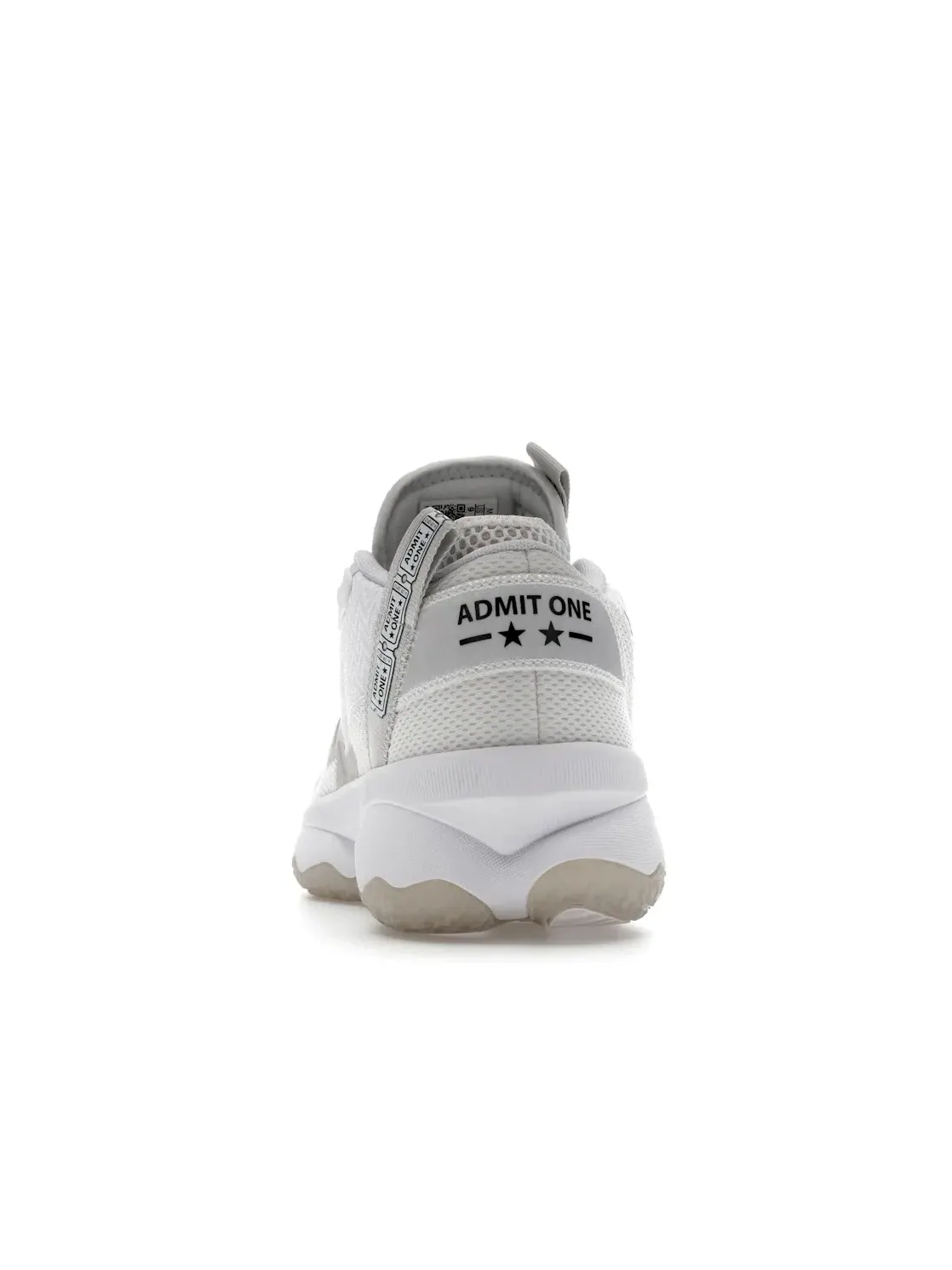 Мужские кроссовки с низкой посадкой Adidas Dame 8 Admit One Cloud White — изображение 4 из 4, белый/черный/серый