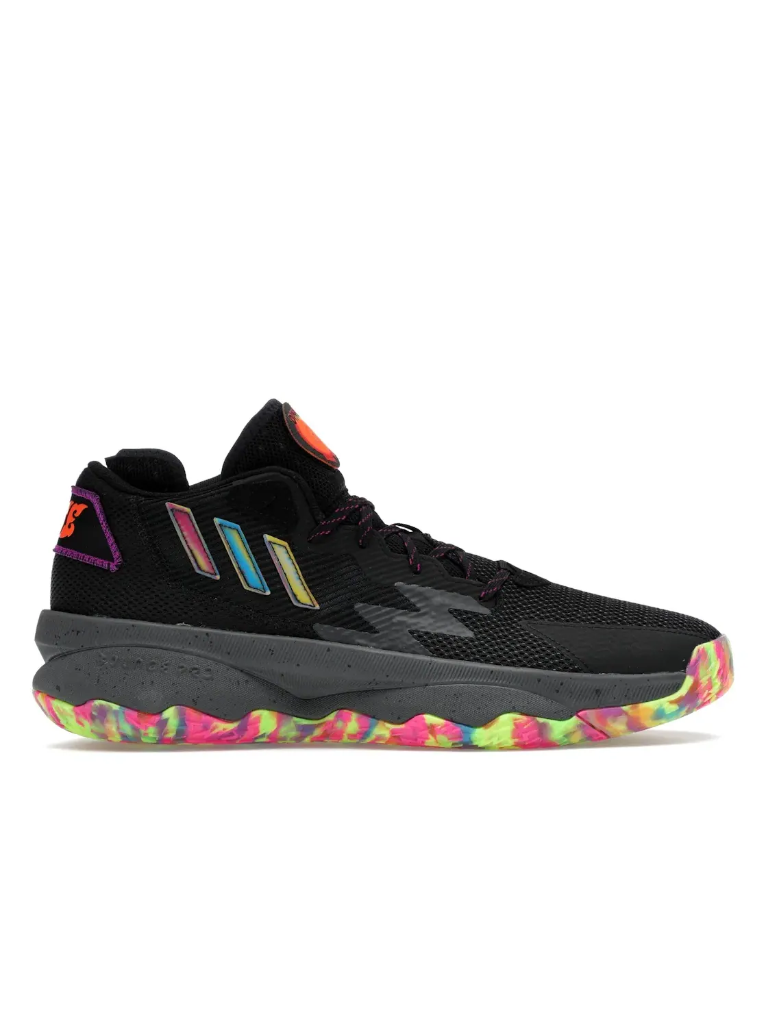 Кроссовки для баскетбола с поддержкой Adidas Dame 8 Adidas — изображение 1 из 4, черный/серый/голубой