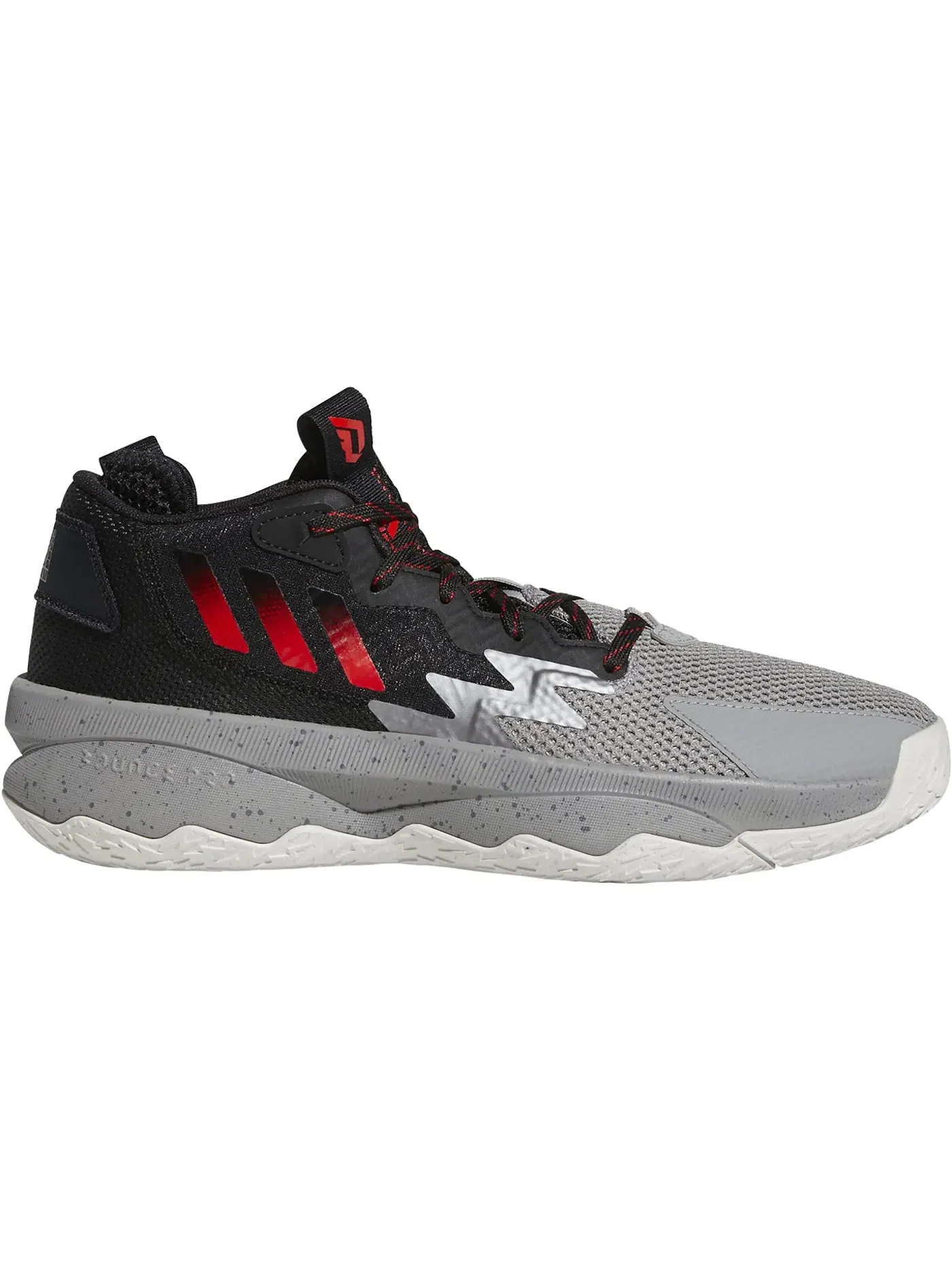 Мужские кроссовки для баскетбола Adidas Dame 8 — изображение 1 из 1, серый/красный/черный