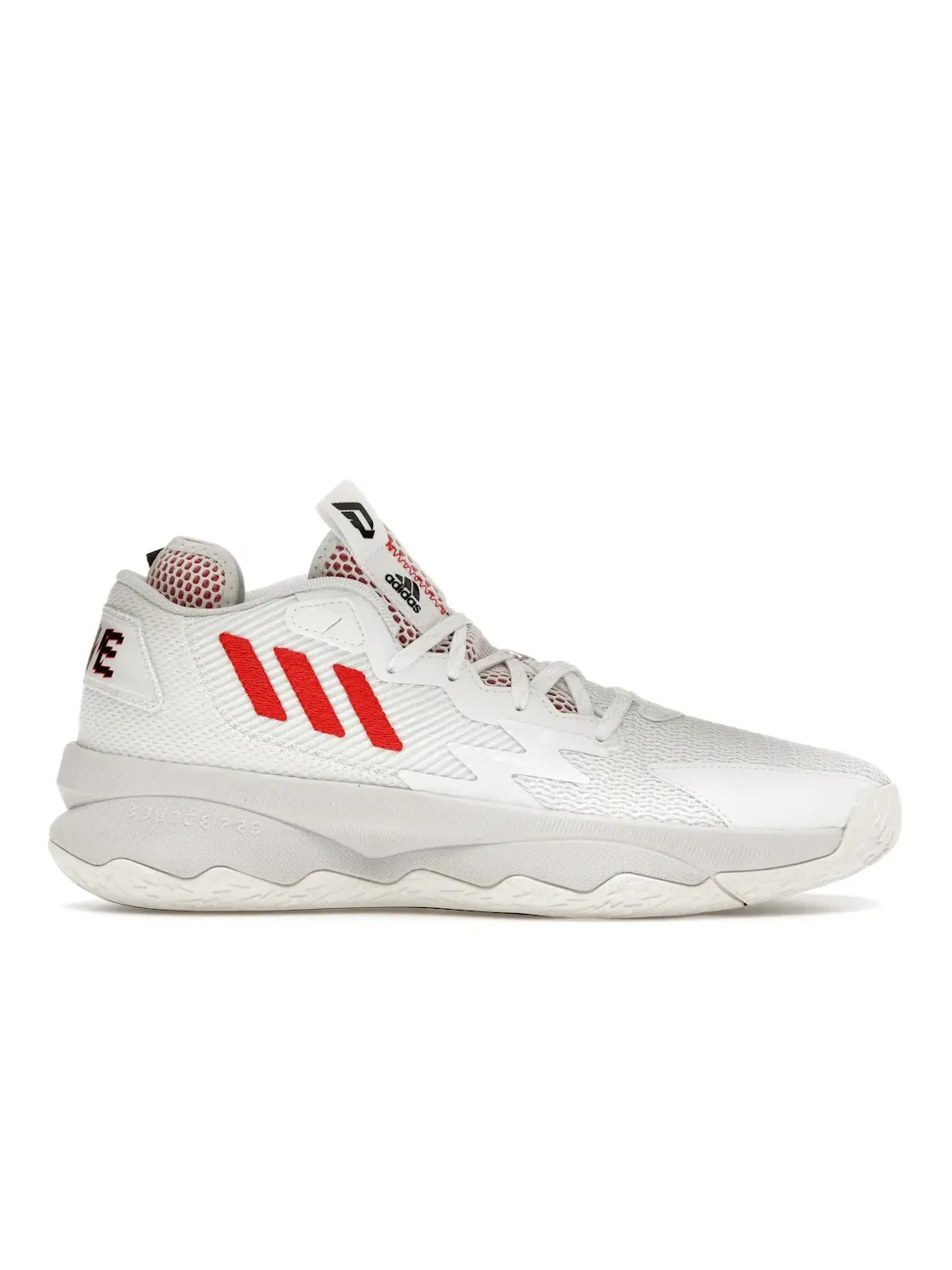 Мужские кроссовки для баскетбола с амортизацией Bounce Pro Adidas Dame 8 — изображение 1 из 4, белый/черный/красный