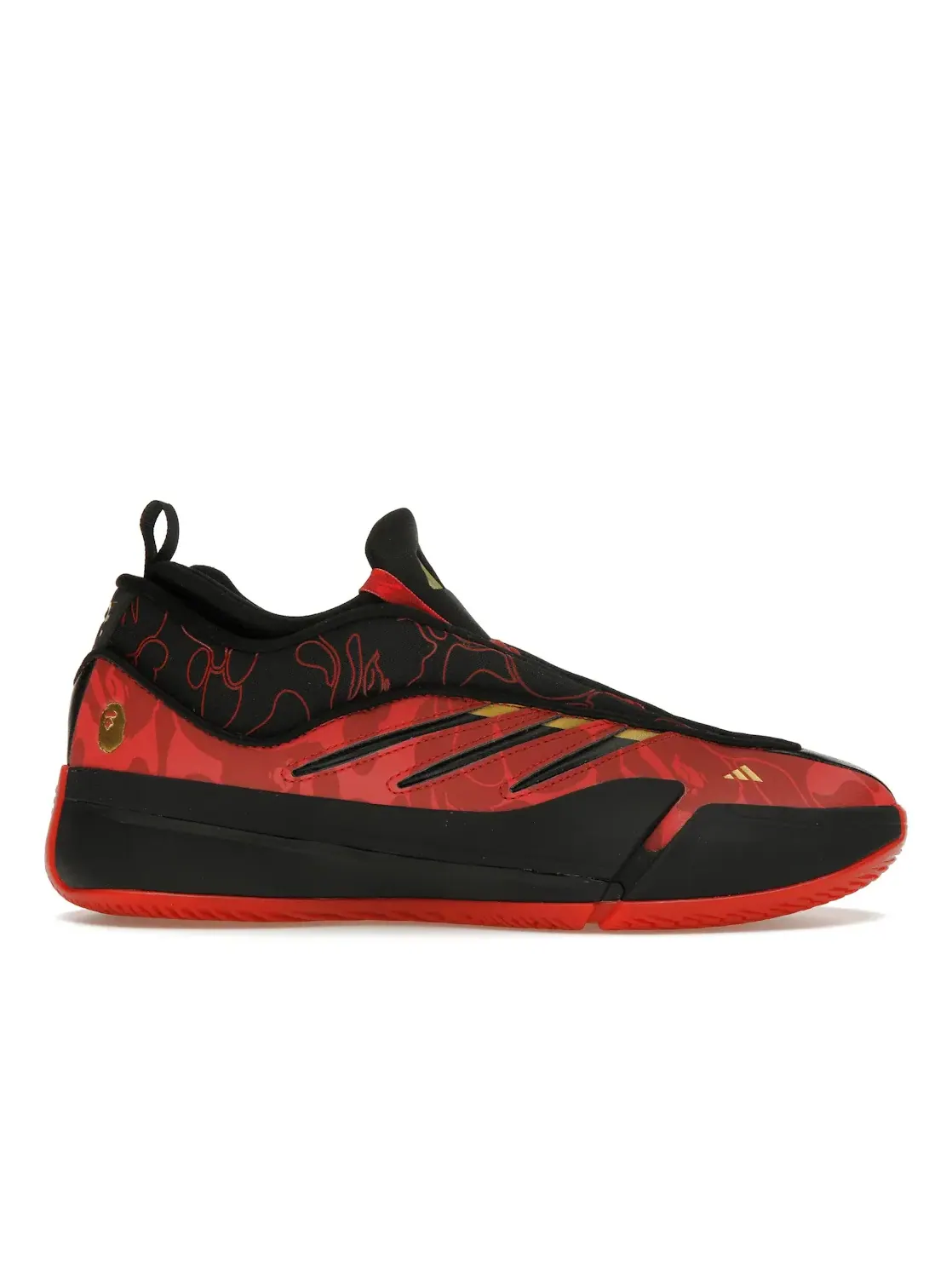 Мужские баскетбольные кроссовки с принтом Dame 9 Adidas — изображение 1 из 4, черный