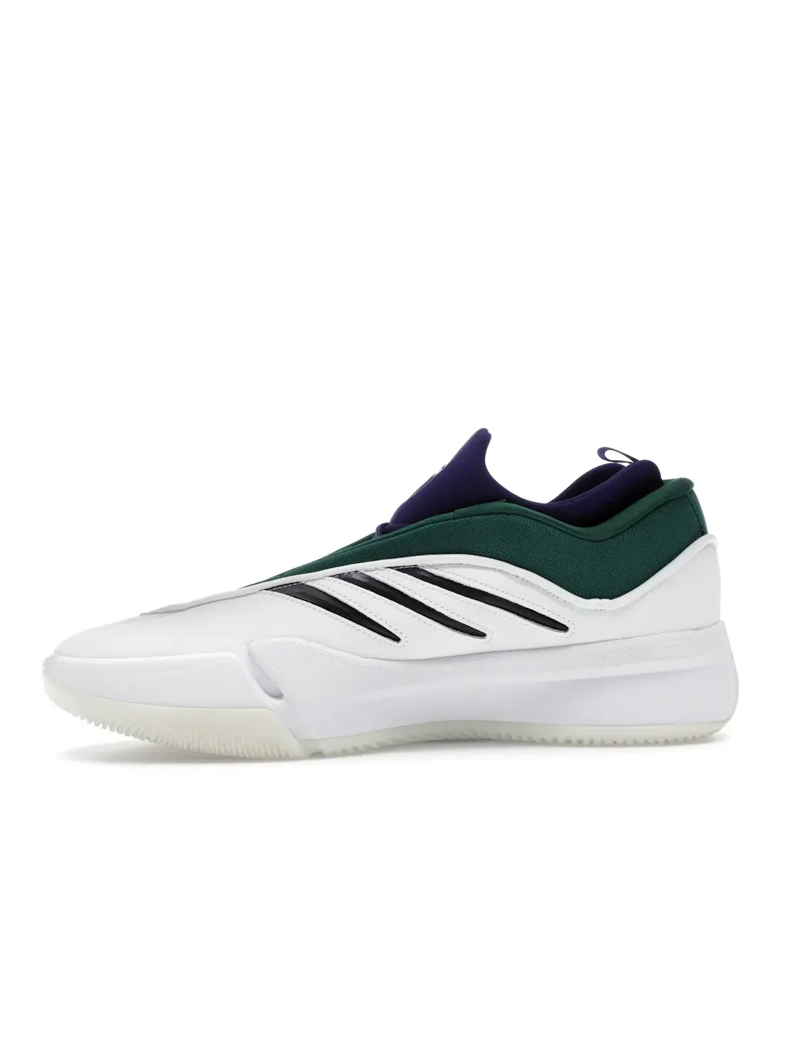 Мужские кроссовки для баскетбола Adidas Dame 9 — изображение 3 из 4, белый/черный/зеленый