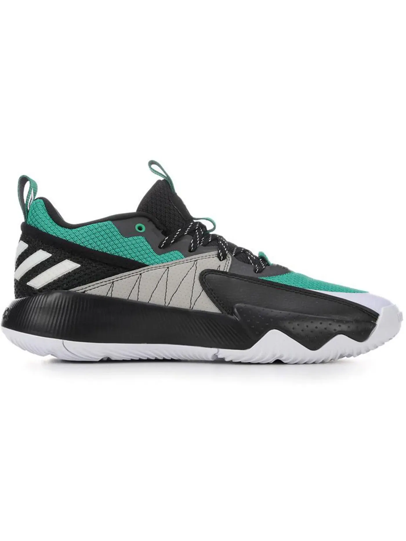 Мужские кроссовки для баскетбола Adidas Dame Certfied EXTPLY 2.0 — изображение 1 из 1, зеленый/черный/белый