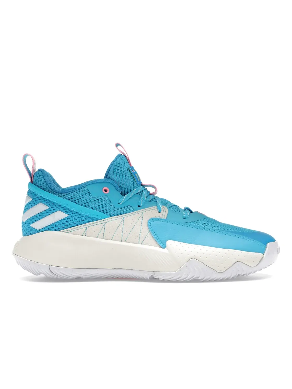Мужские кроссовки баскетбольные Adidas Dame Certfied EXTPLY 2.0 — изображение 1 из 4, голубой/белый/голубой