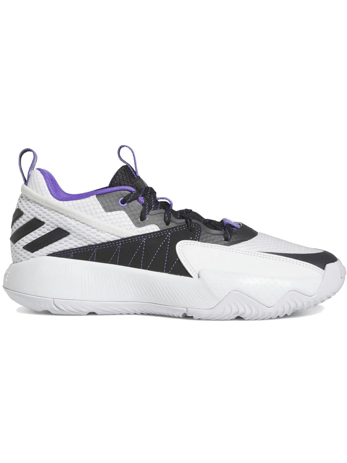 Мужские кроссовки баскетбольные Adidas Dame Certfied EXTPLY 2.0 — изображение 1 из 1, белый/черный/фиолетовый