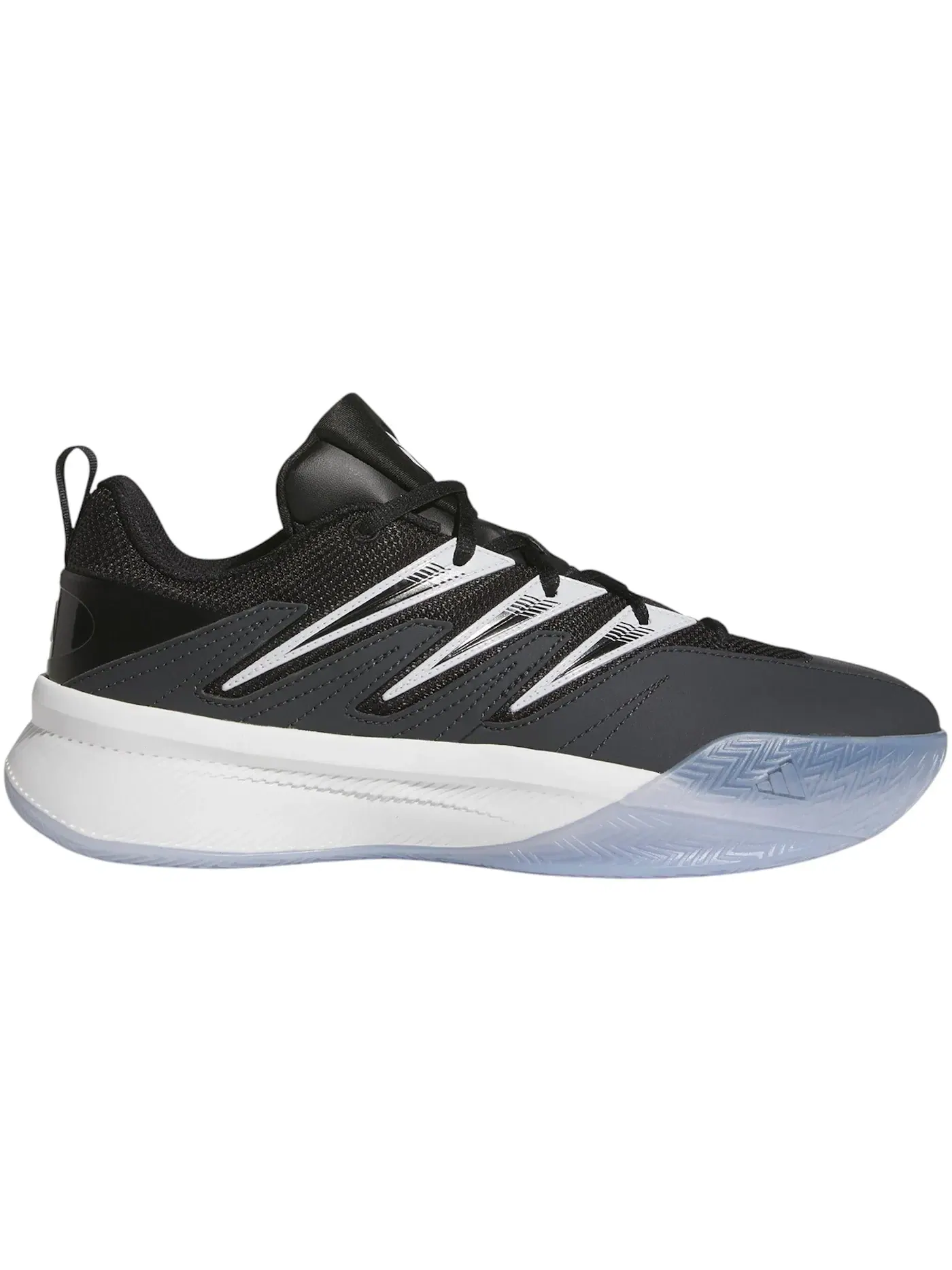 Мужские кроссовки баскетбольные Adidas Dame Certified 3 — изображение 1 из 1, черный прозрачный серый