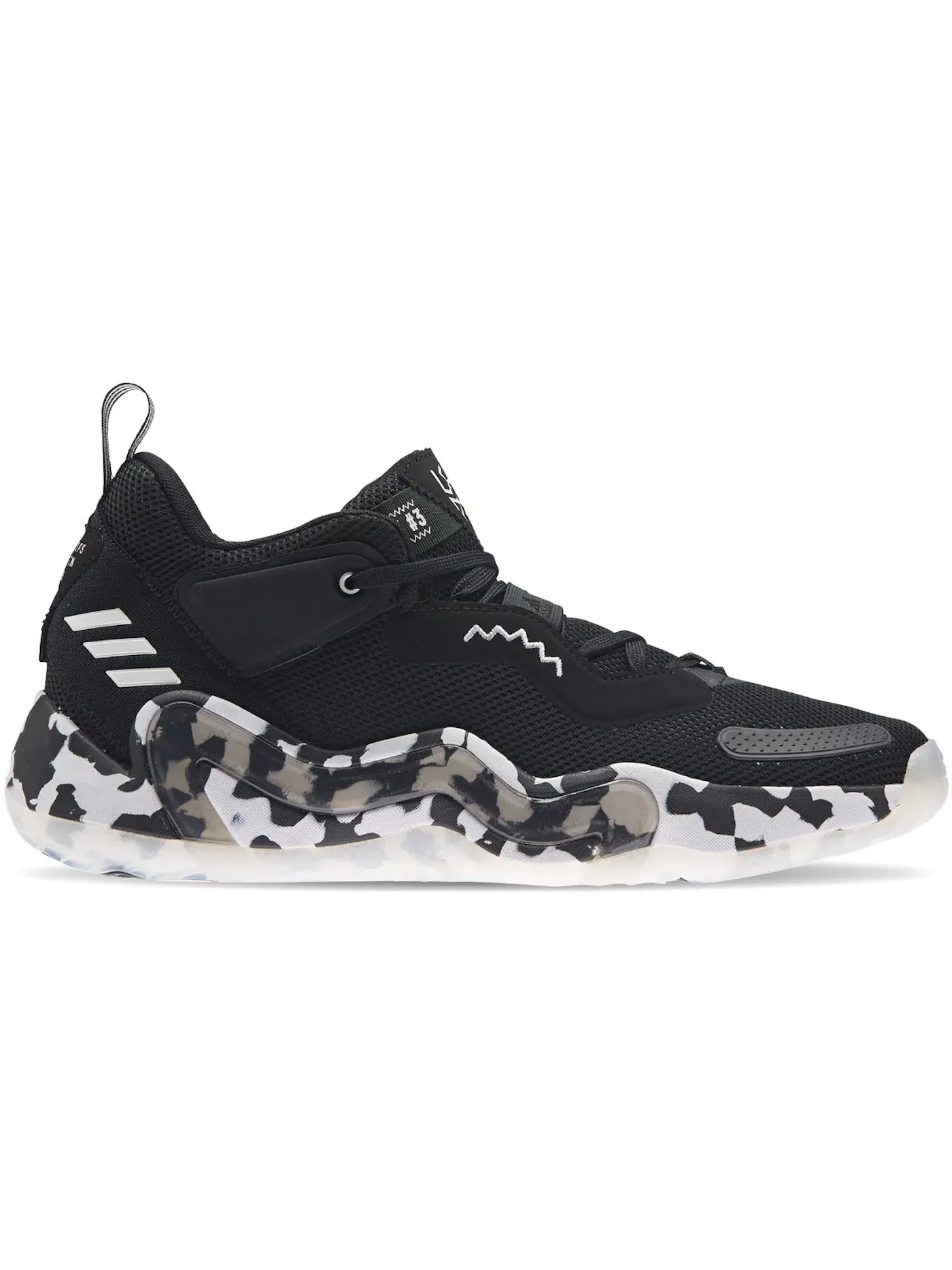 Мужские кроссовки баскетбольные D.O.N. Issue #3 Adidas — изображение 1 из 1, черный/белый/черный