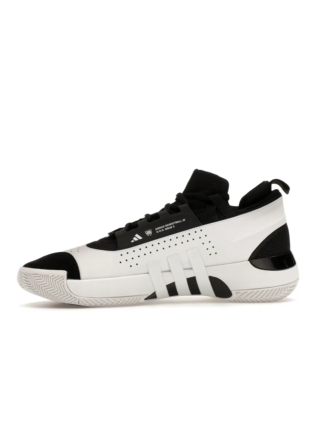 Мужские кроссовки для баскетбола D.O.N. Issue #5 Adidas — изображение 3 из 4, белый/черный/белый