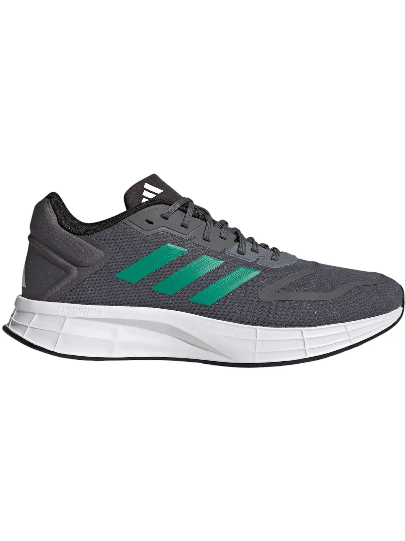 Мужские кроссовки для бега с амортизацией Adidas Duramo 10 — изображение 1 из 1, серый/зеленый/белый
