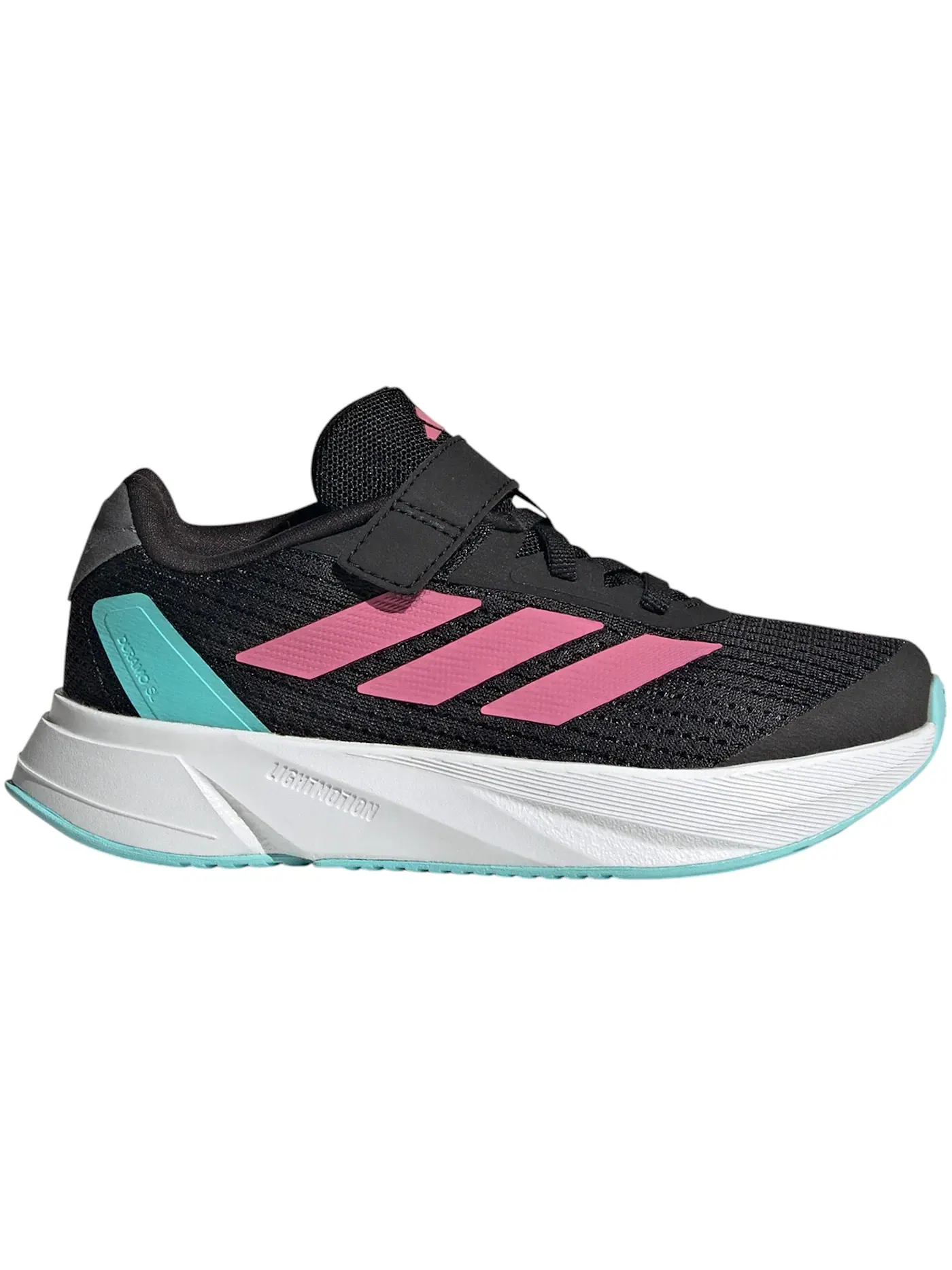 Детские кроссовки для бега с шнуровкой Adidas Duramo SL — изображение 1 из 1, черный/розовый/белый