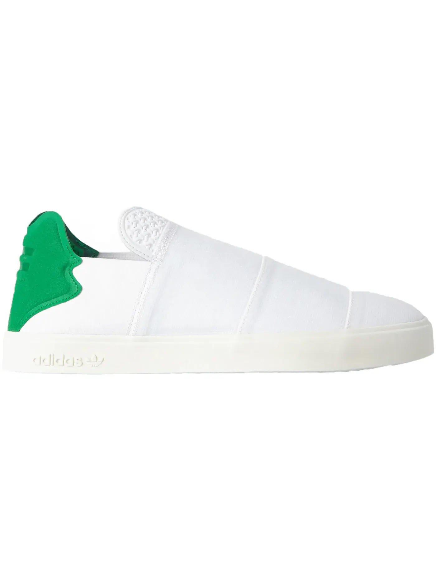 Мужские кроссовки повседневные Adidas Elastic Slip On — изображение 1 из 1, белый/белый/зеленый