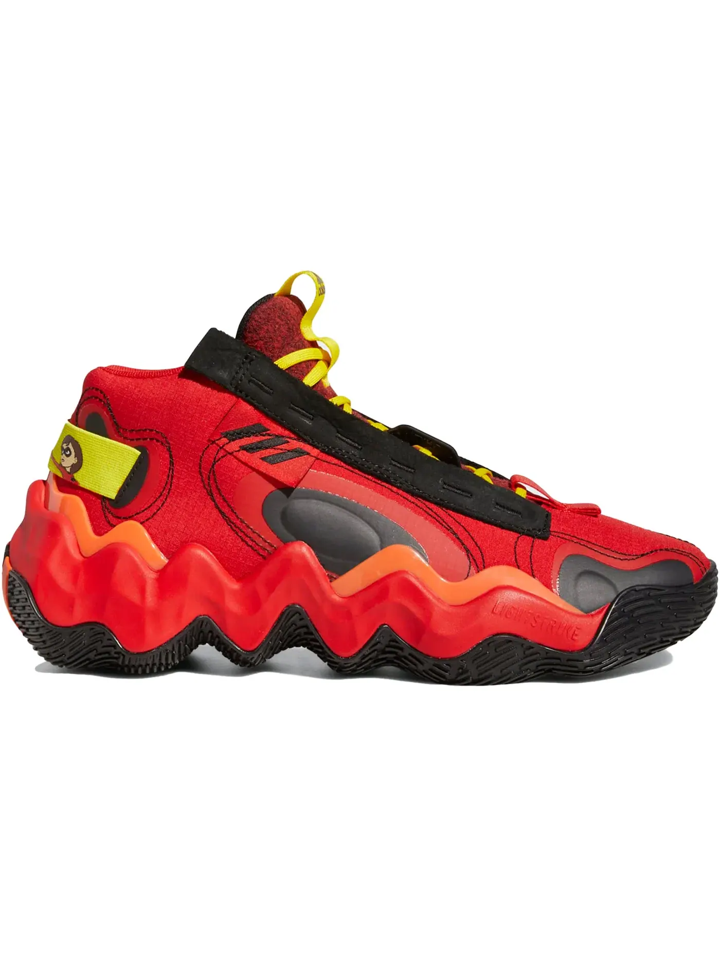 Женские кроссовки для баскетбола Adidas Exhibit B Candace Parker Mid — изображение 1 из 1, красный/черный/желтый