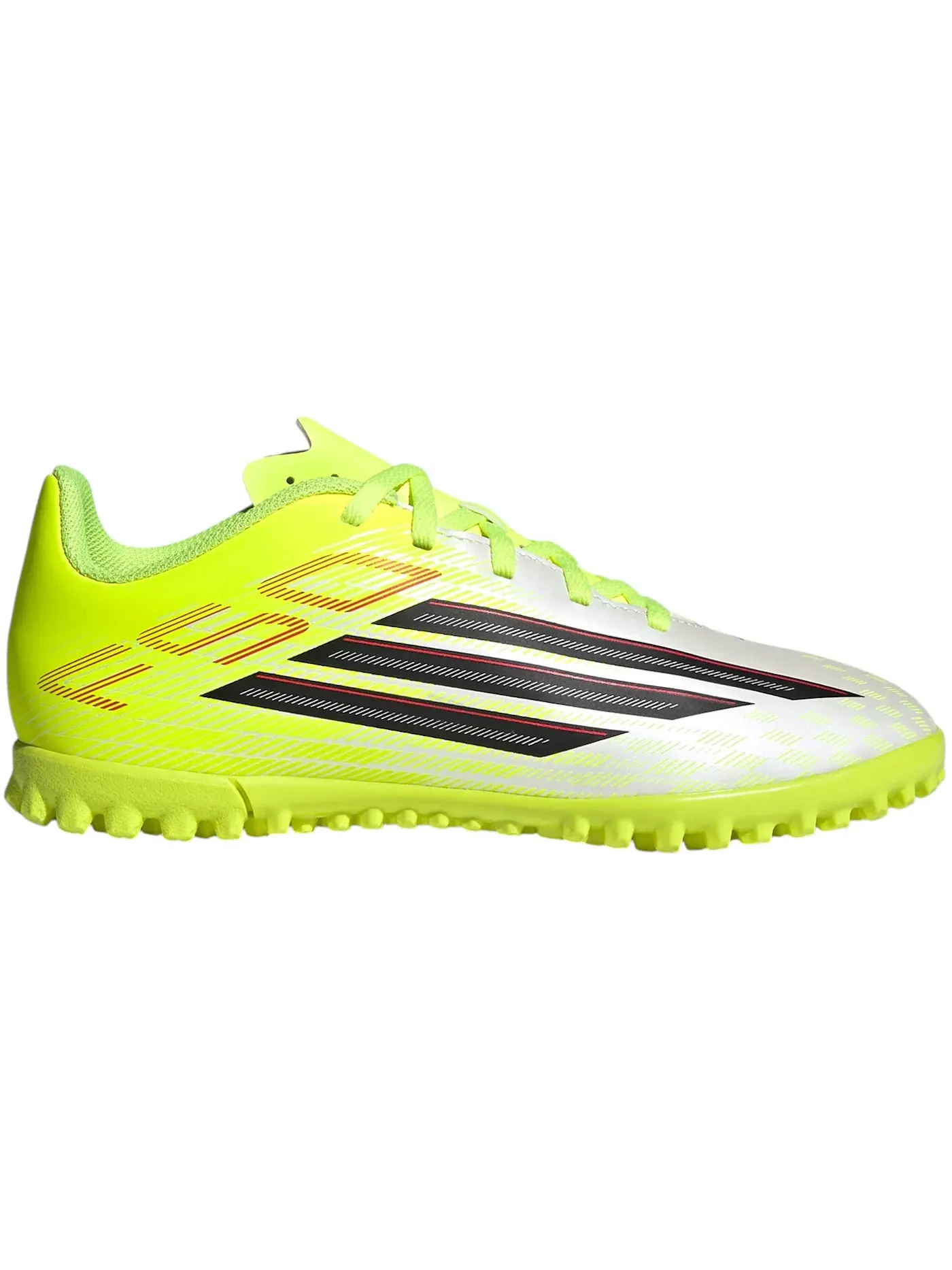 Детские кроссовки для мальчиков с длинным шнурованием Adidas F50 Club TF — изображение 1 из 1, желтый черный красный