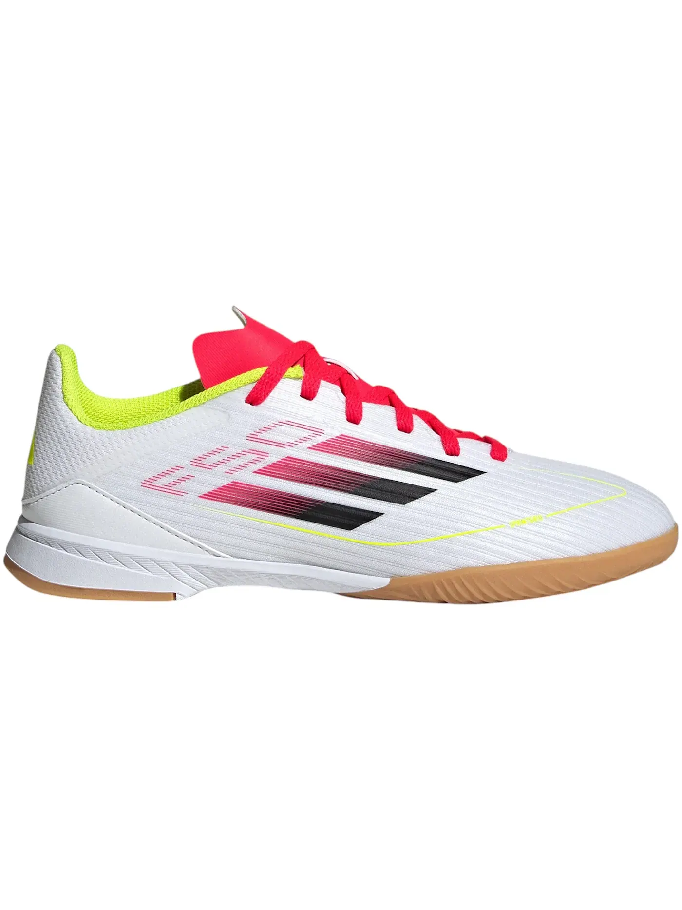 Детские кроссовки для футзала с синтетическим верхом Adidas F50 League Indoor — изображение 1 из 1, белый черный желтый