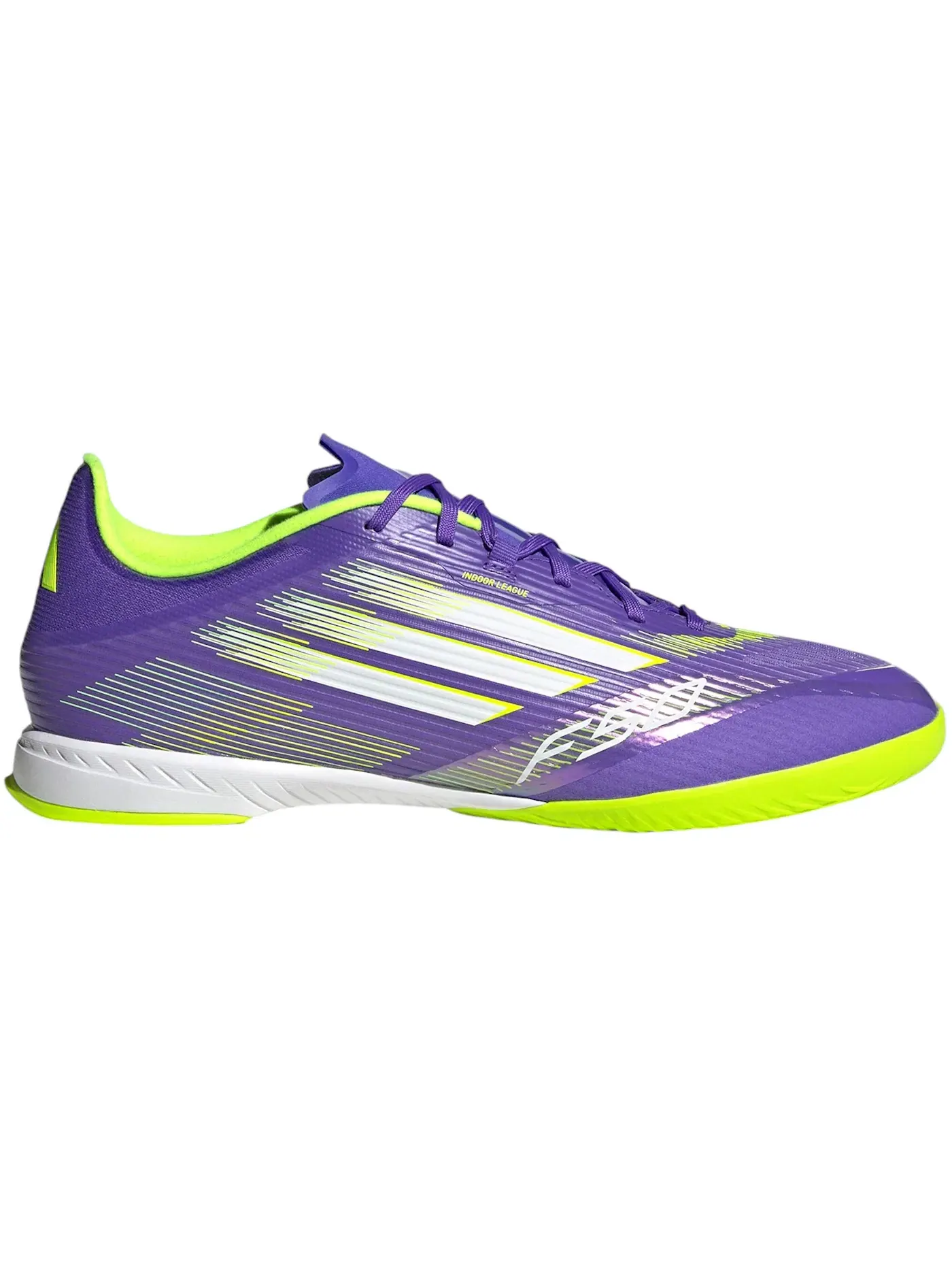 Мужские кроссовки для футзала с принтом Adidas F50 League Indoor — изображение 1 из 1, фиолетовый белый