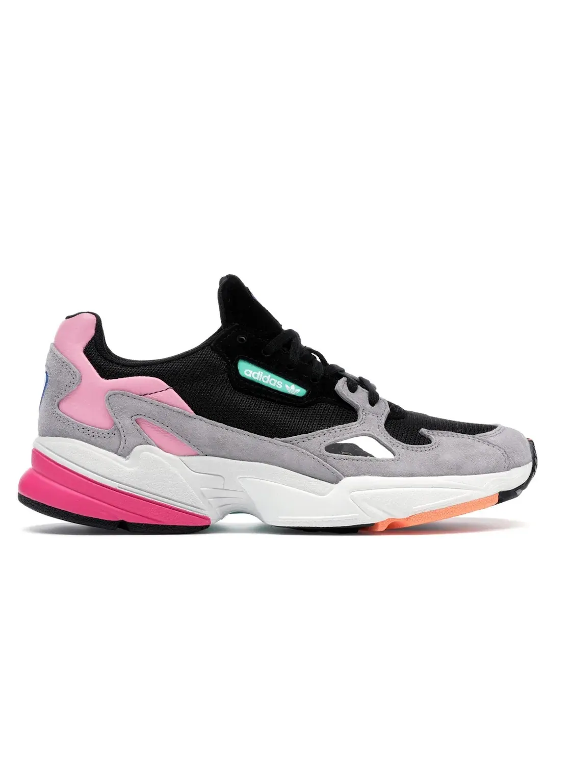 Женские кроссовки с ретро-дизайном Adidas Falcon — изображение 1 из 4, черный черный светлый