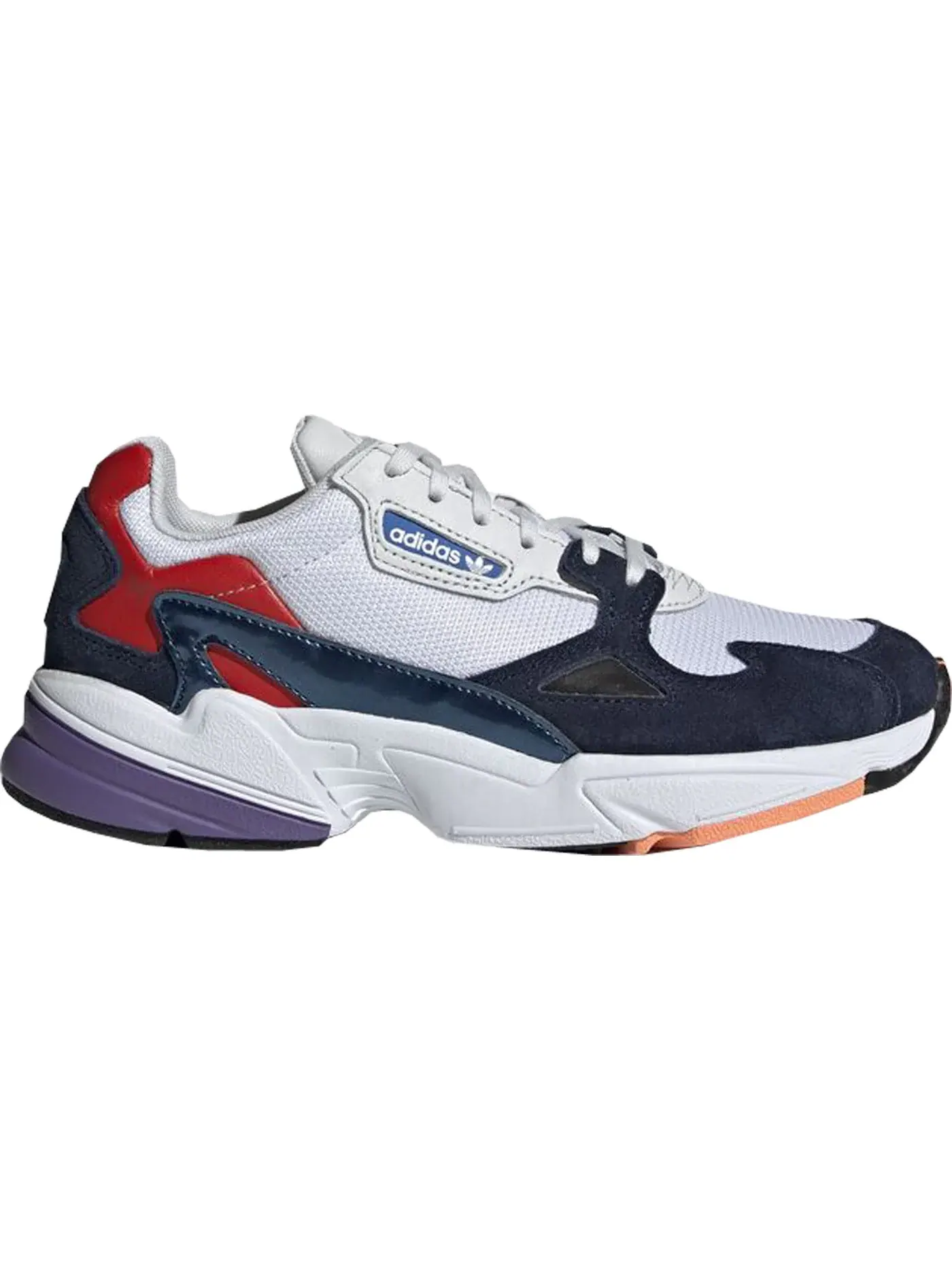 Женские кроссовки Lifestyle Adidas Falcon — изображение 1 из 1, белый/белый/темно-синий