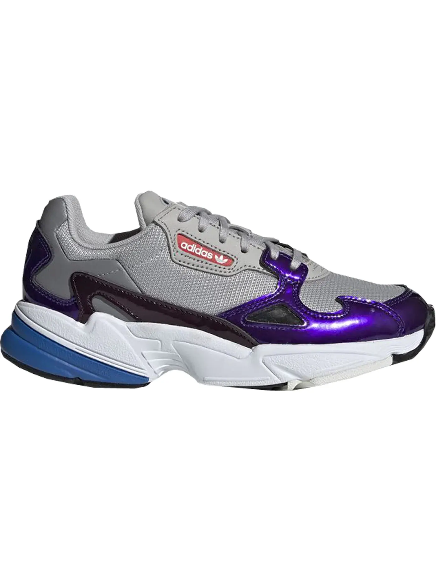 Женские кроссовки Lifestyle с контрастной подошвой Adidas Falcon — изображение 1 из 1, серый/серый/белый