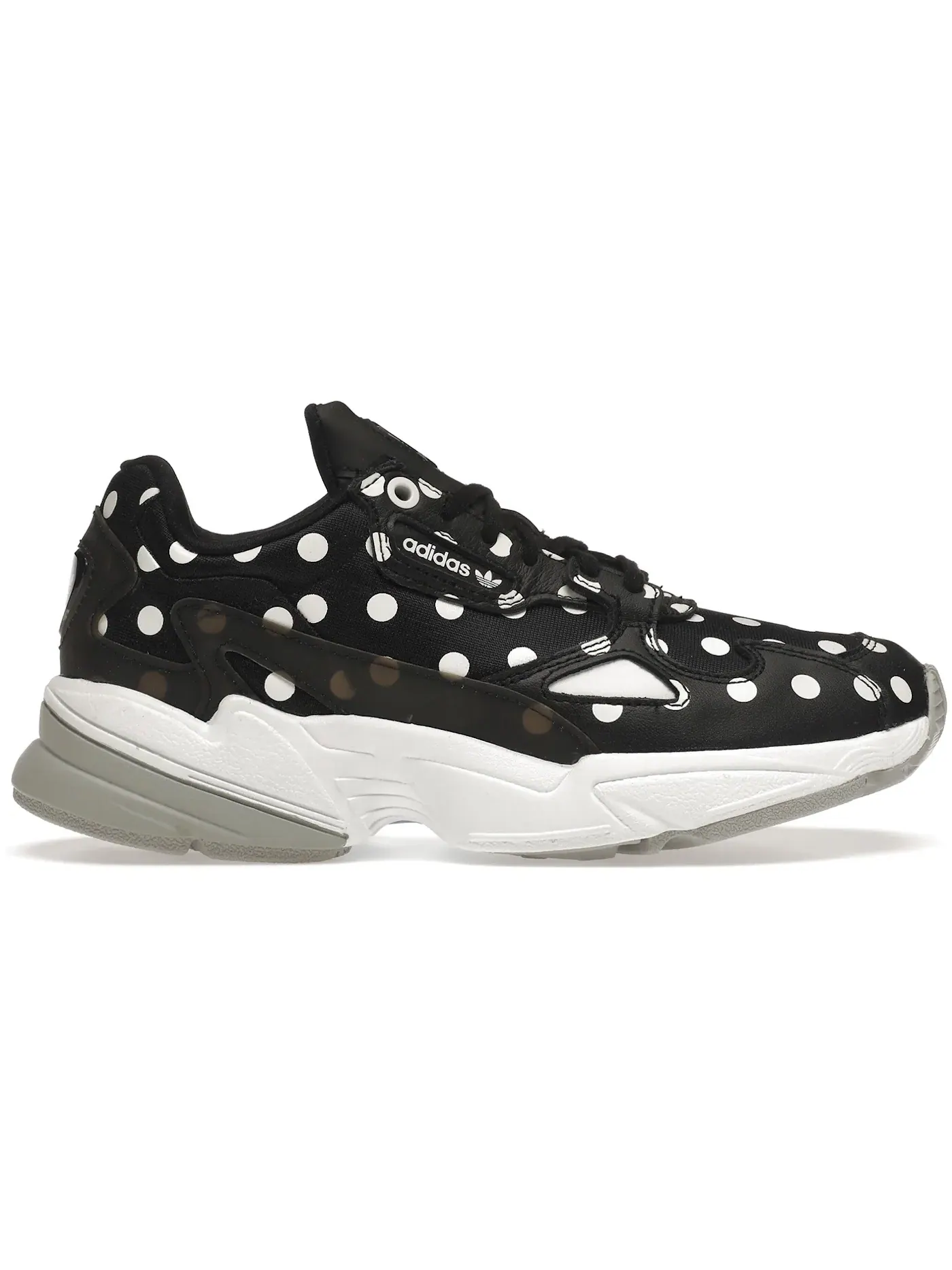 Женские кроссовки с принтом Adidas Falcon — изображение 1 из 1, черный/белый/серый