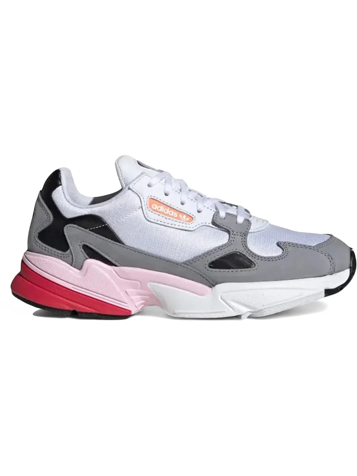Женские кроссовки с заниженным силуэтом Adidas Falcon — изображение 1 из 1, белый/белый/серый