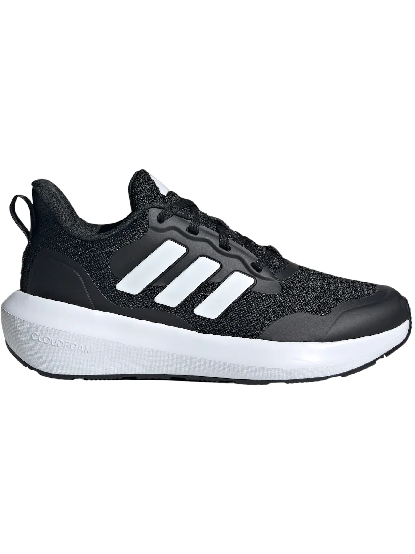 Детские кроссовки с шнуровкой Adidas Fortarun 2.0 — изображение 1 из 1, черный/белый/черный