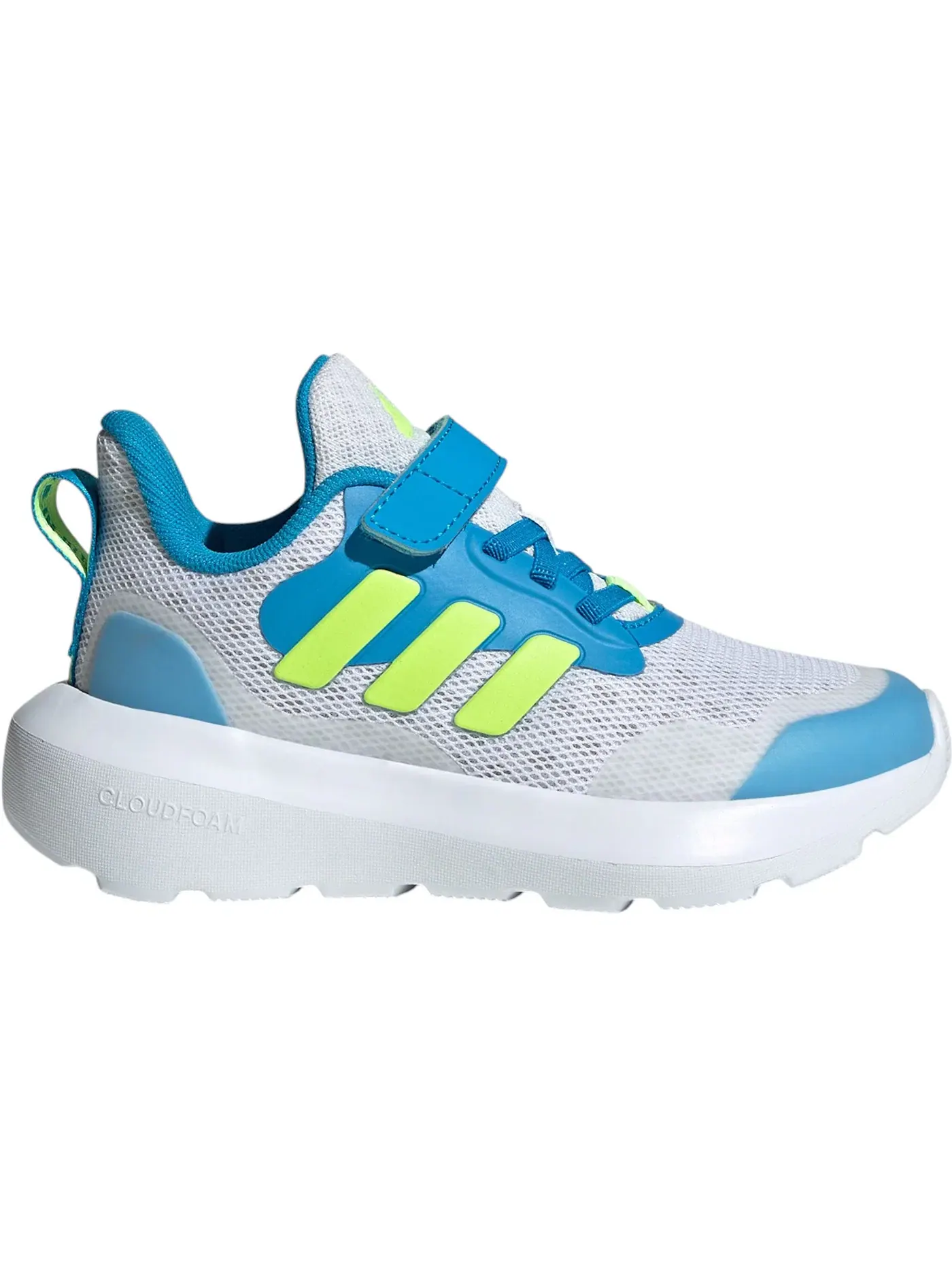 Детские кроссовки с застежкой-липучкой Adidas Fortarun 2.0 — изображение 1 из 1, серый синий