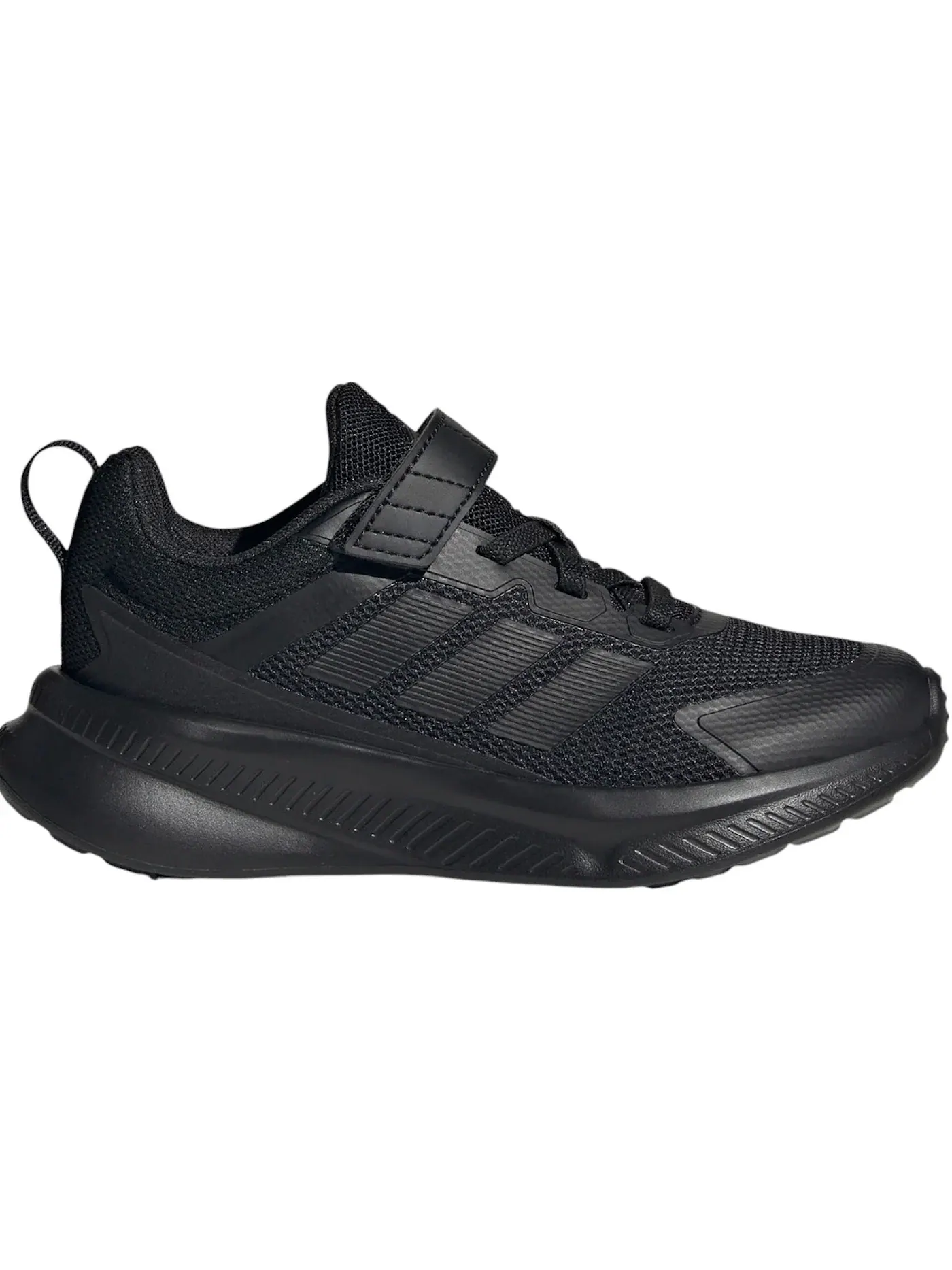 Детские кроссовки с длинным шнурком Adidas Fortarun 4.0 Core Black, Core Black — изображение 1 из 1, черный